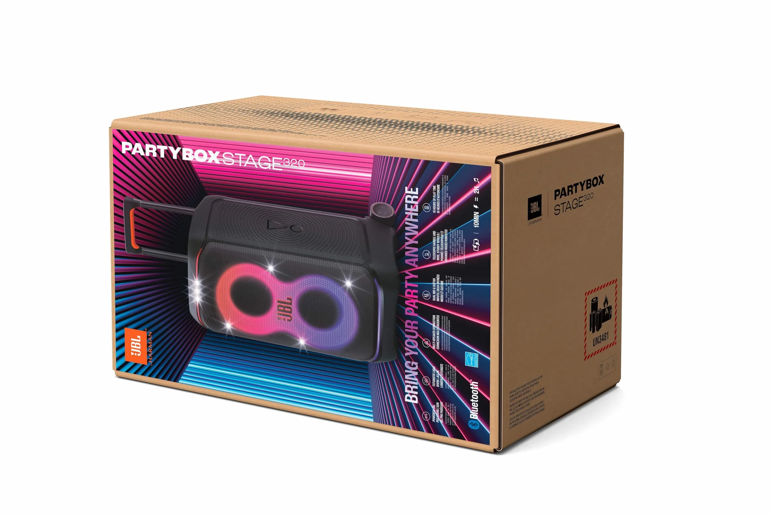 JBL Partybox Stage 320 Enceinte portable IPX4 18h autonomie noir