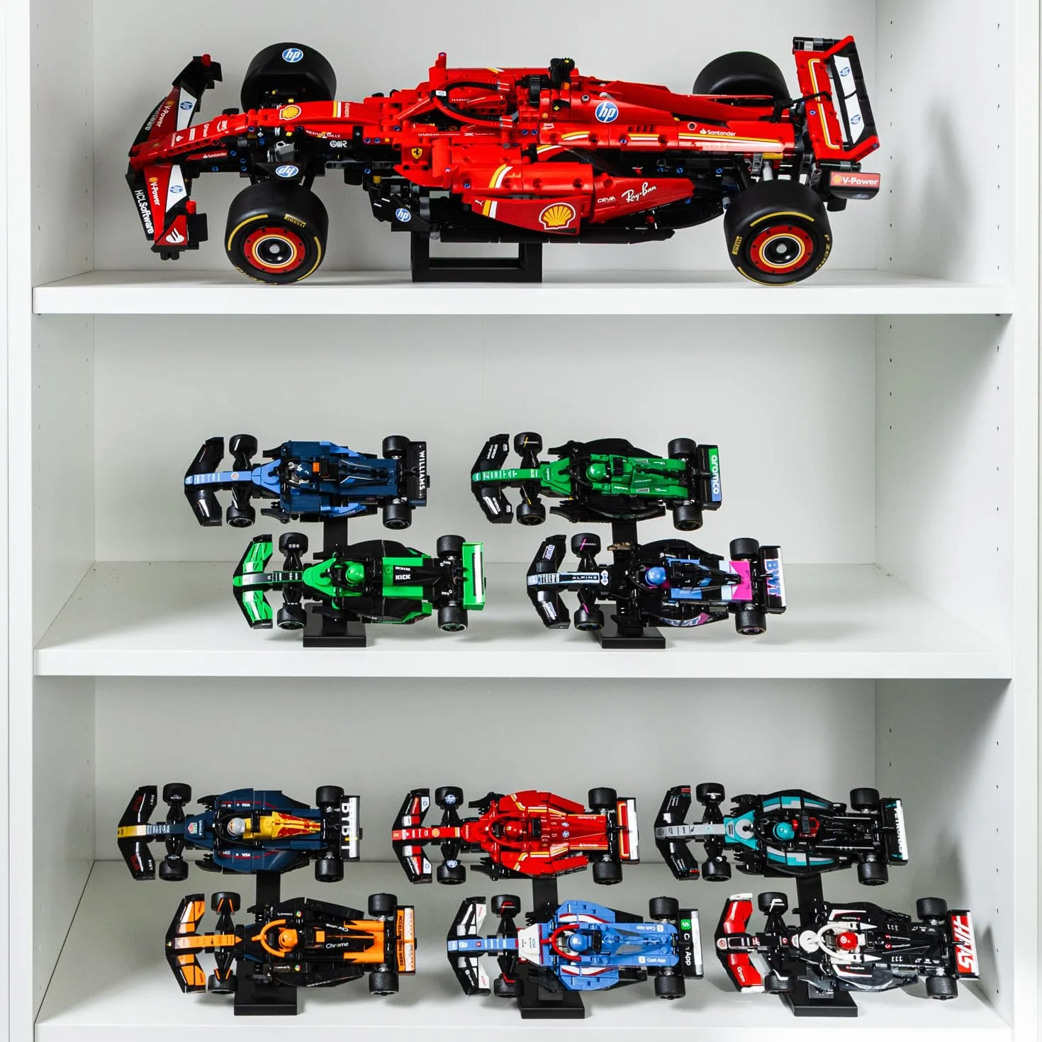 Speed Champions F1 Lot de 5 présentoirs verticaux compatibles LEGO Formula 1 76906-76919 pour 10 voitures