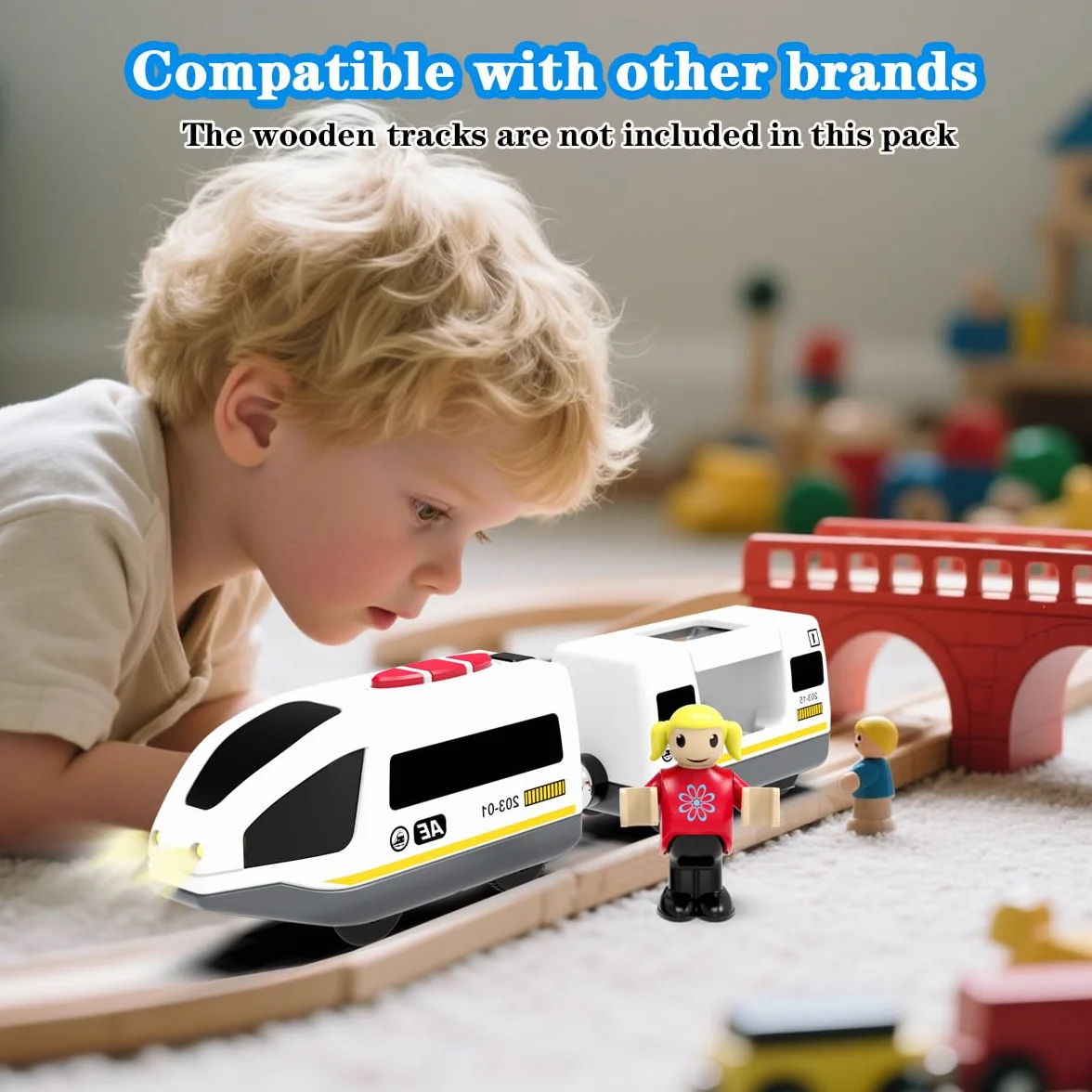 Train Électrique Enfant 3 Ans Locomotives à Piles Connexion Magnétique Haute Vitesse Compatible Thomas Brio