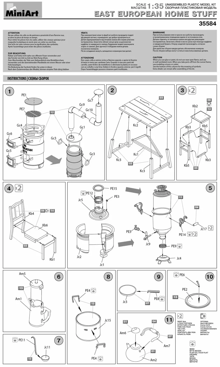 Miniart MIN35584 Kit de Maquette Maison Europe de l'Est