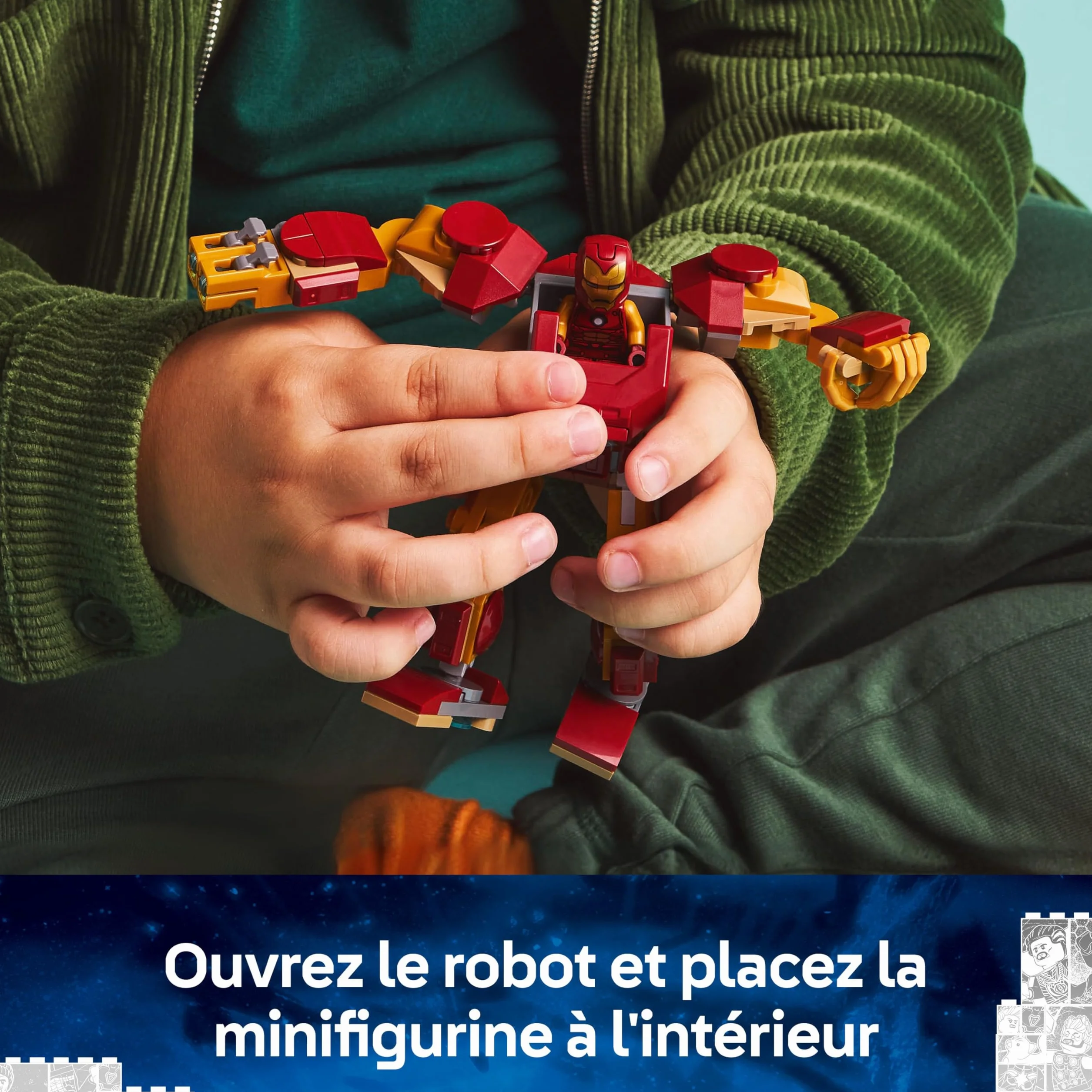 LEGO Marvel Le Robot d’Iron Man Contre Ultron Jouet de Construction 76307