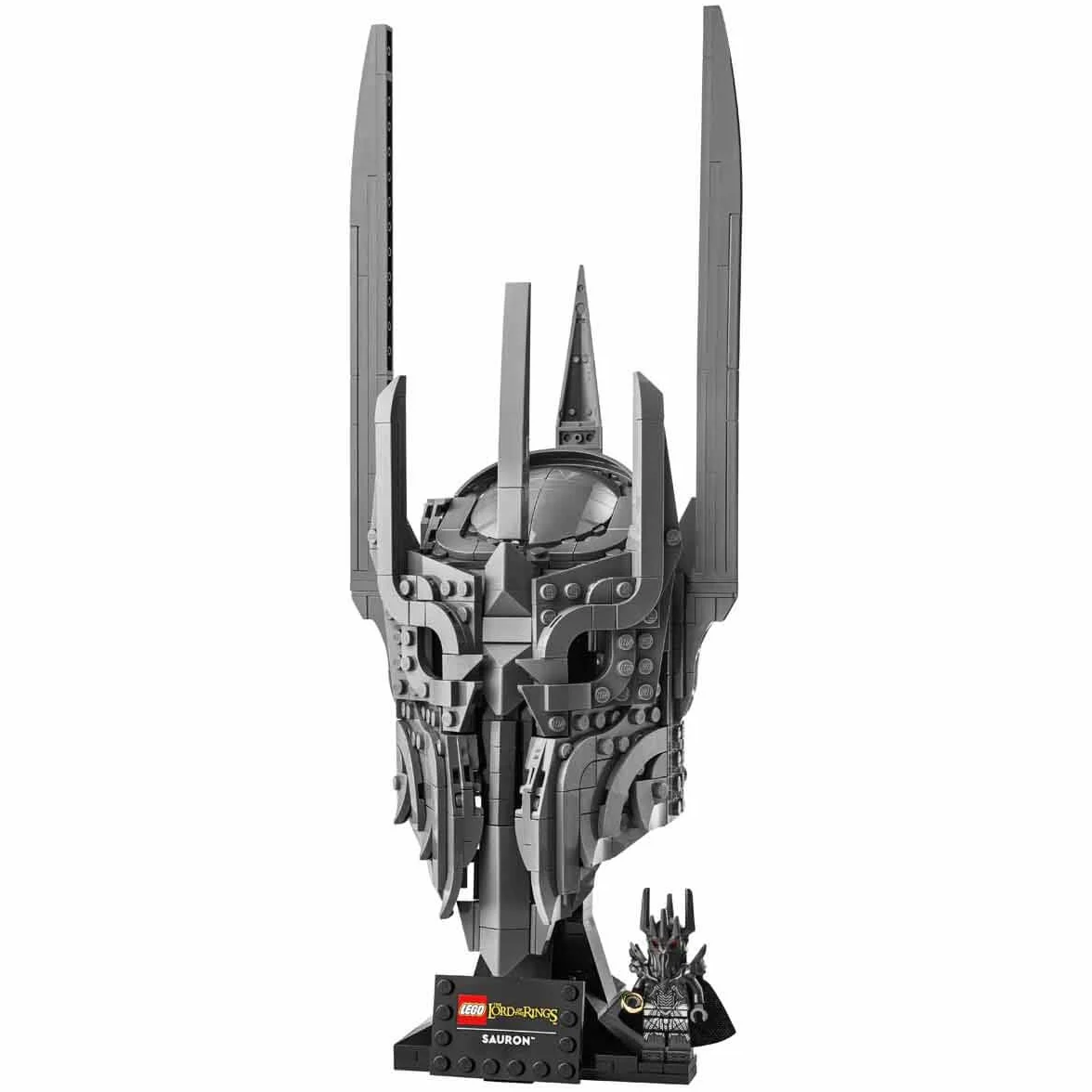 LEGO Icons Le Seigneur des Anneaux Le Casque de Sauron Maquette Adulte Décoration Anneau Unique Minifigurine Collector