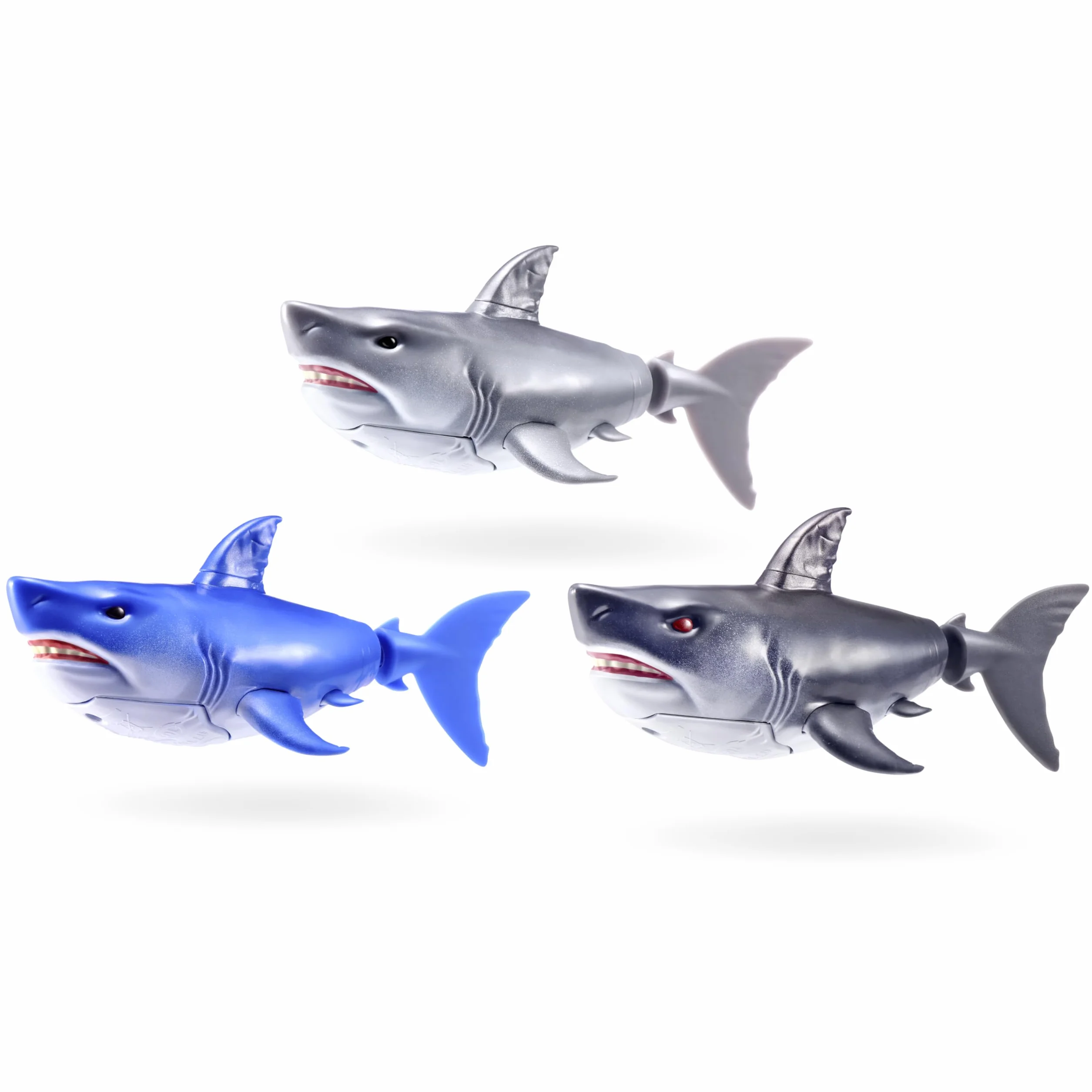 ZURU Robo Alive Requin Activé par l'eau Gris Lot de 2 Jouet de Bain Robotique Réaliste