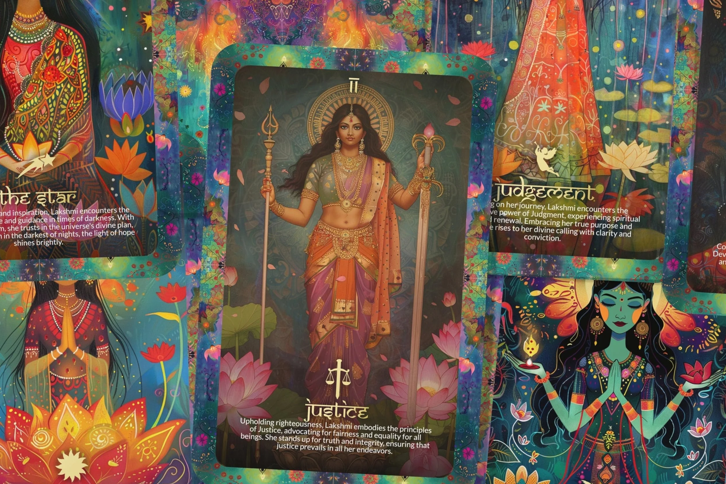 The Tarot of Lakshmi 22 Major Arcana Hindu Goddess Fortune Spiritual Wisdom