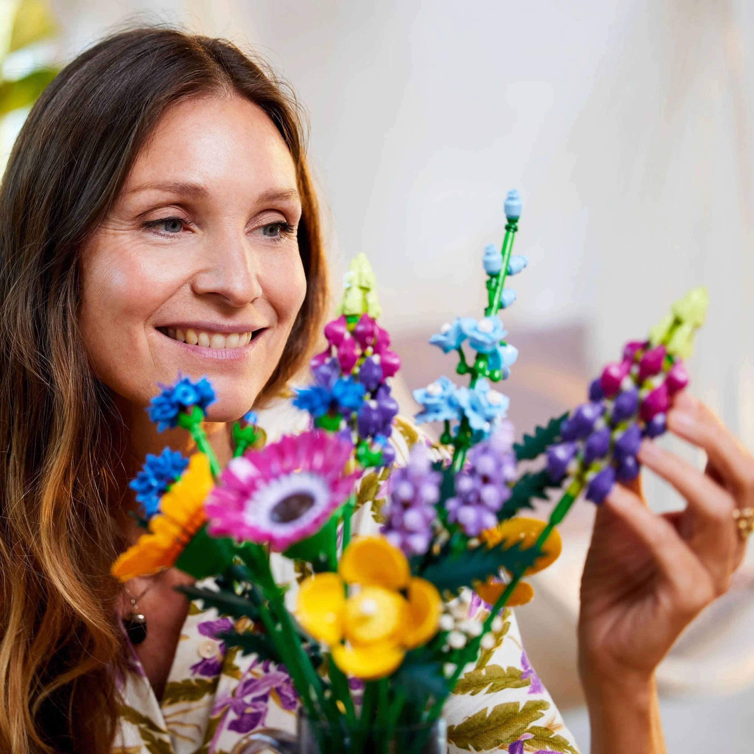 LEGO Botanicals Bouquet de Fleurs Sauvages Plantes Artificielles Coquelicots Lavande Activité Manuelle Adulte 10313