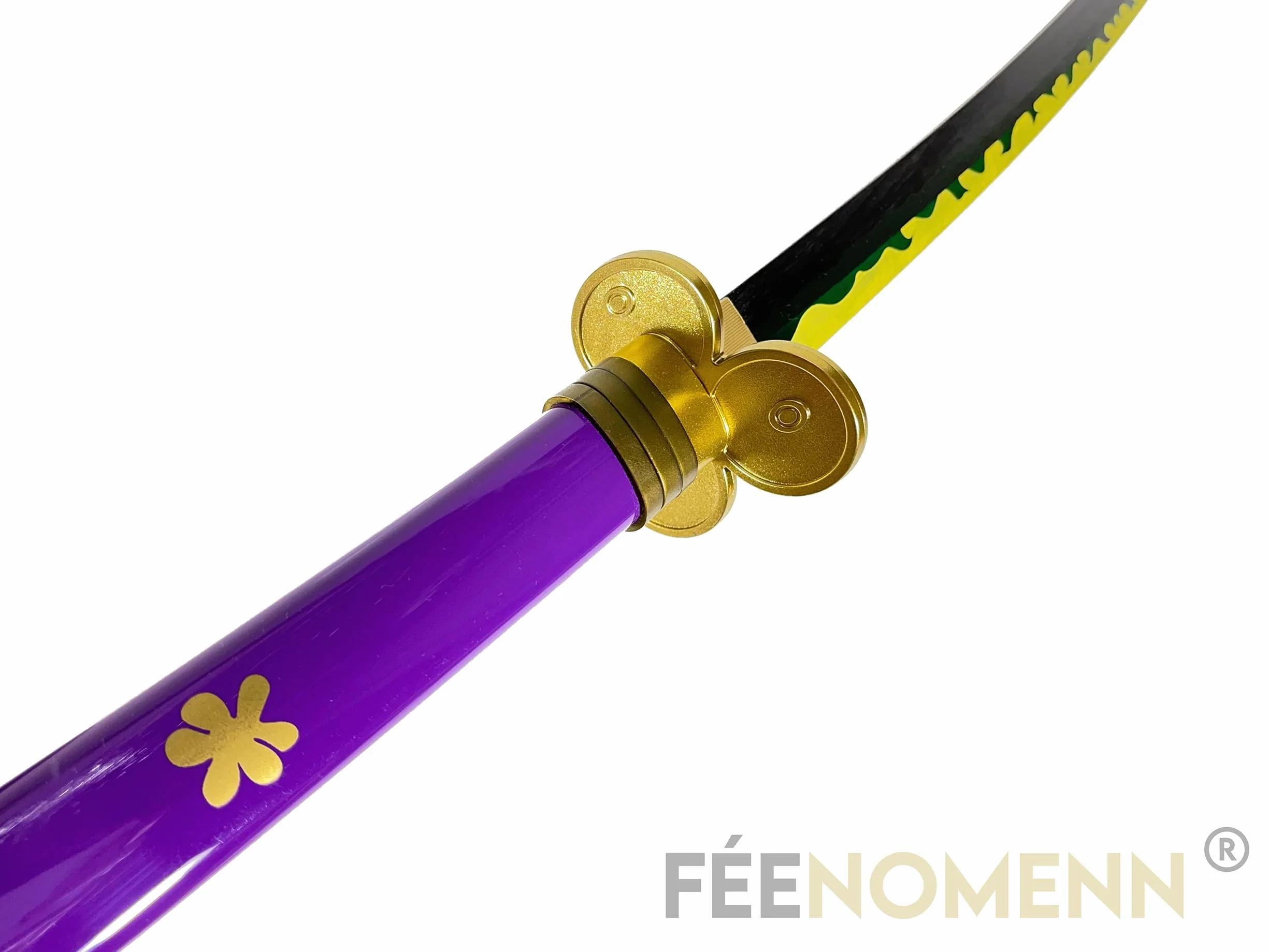 FÉENOMENN Katana One Piece Zoro Enma Épée Lame Bois Support Japonais