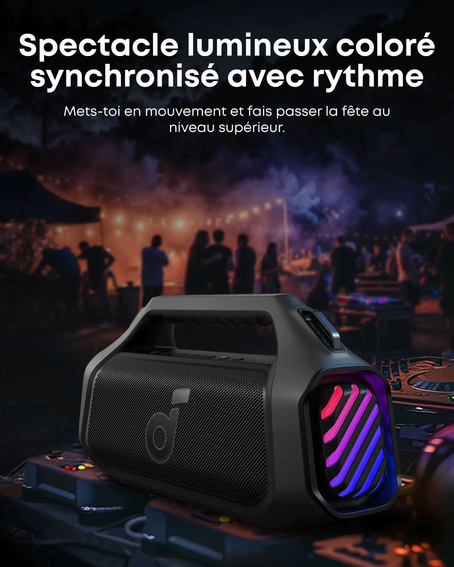 Soundcore Boom 2 Plus Enceinte Bluetooth 140W BassUp 2.0 IPX7 20h USB-C