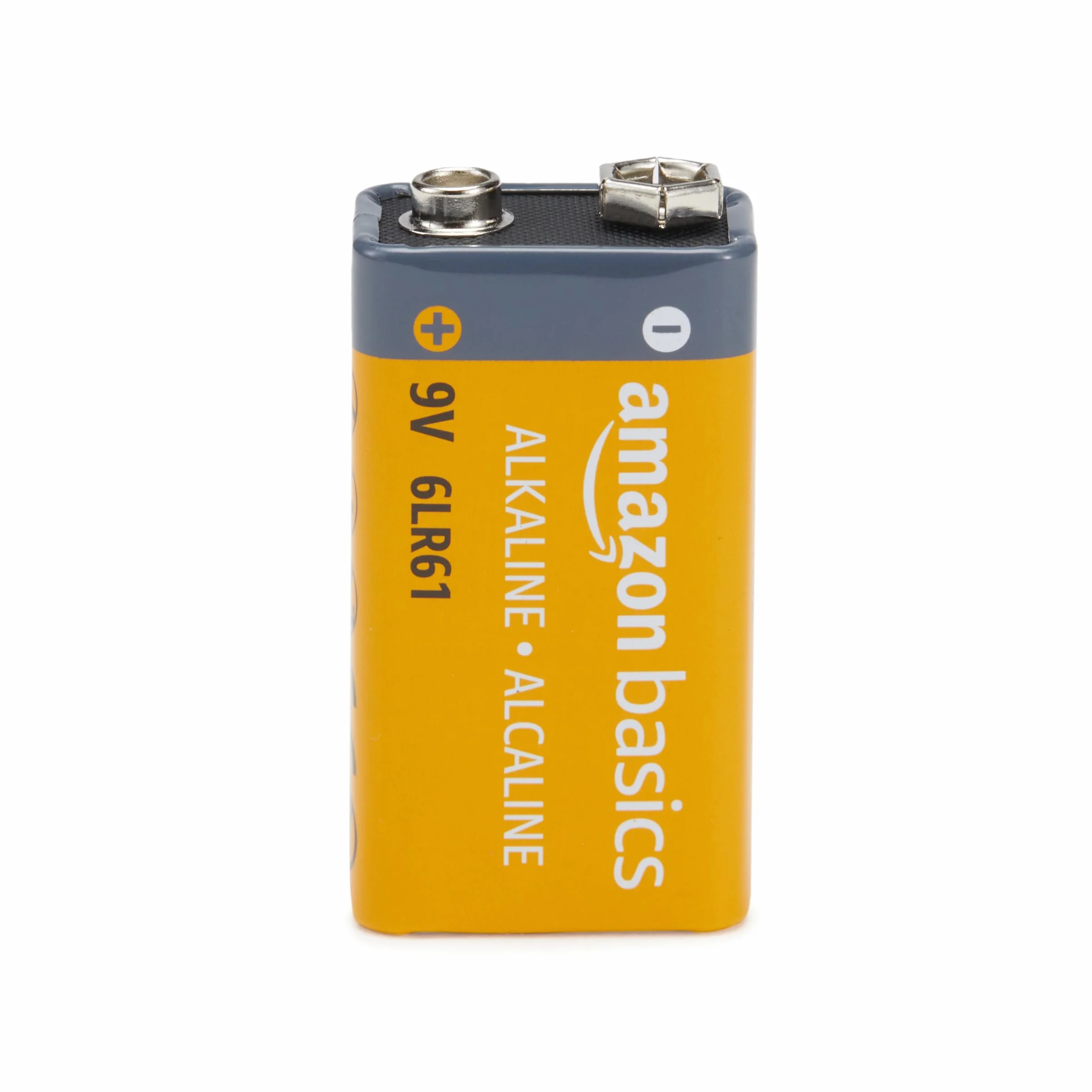 Amazon Basics Lot de 8 Piles alcalines 9V 6LR61 pour détecteur de fumée