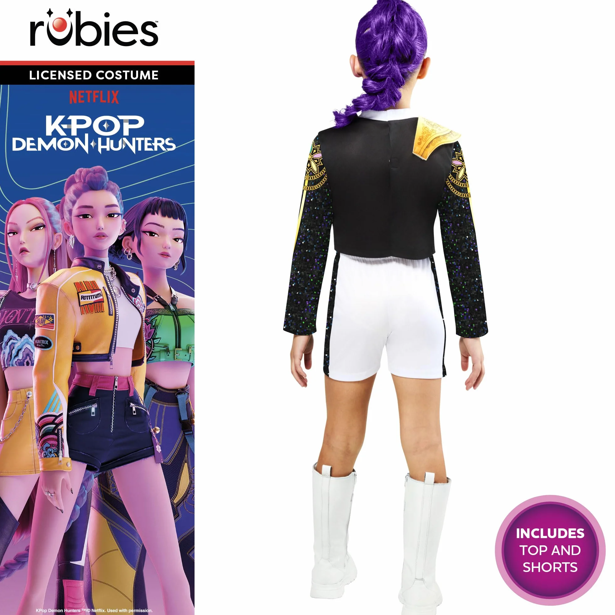 Rubies Official Netflix K-Pop Demon Hunters Rumi Golden Classic Child Costume