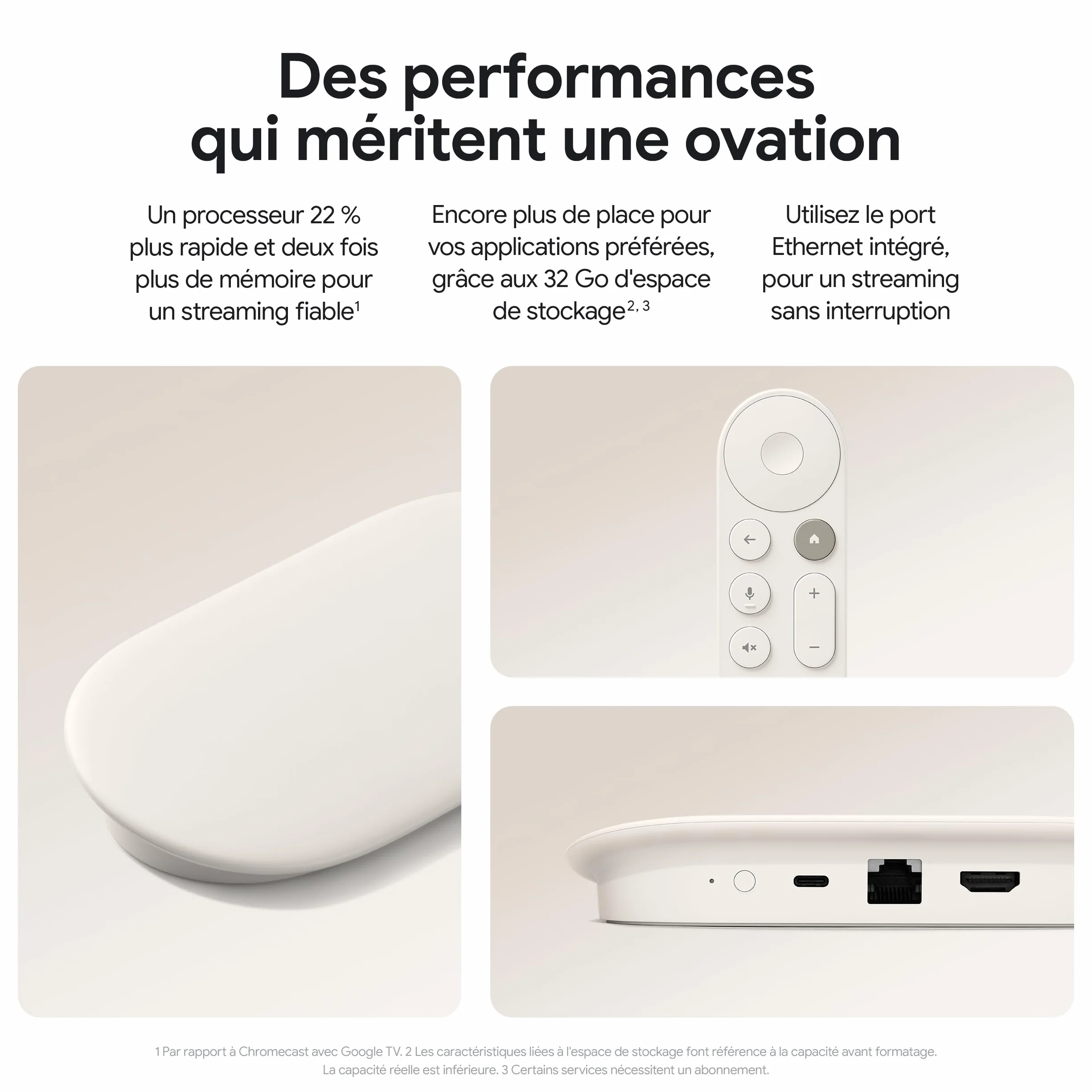 Google TV Streamer Blanc 32GB