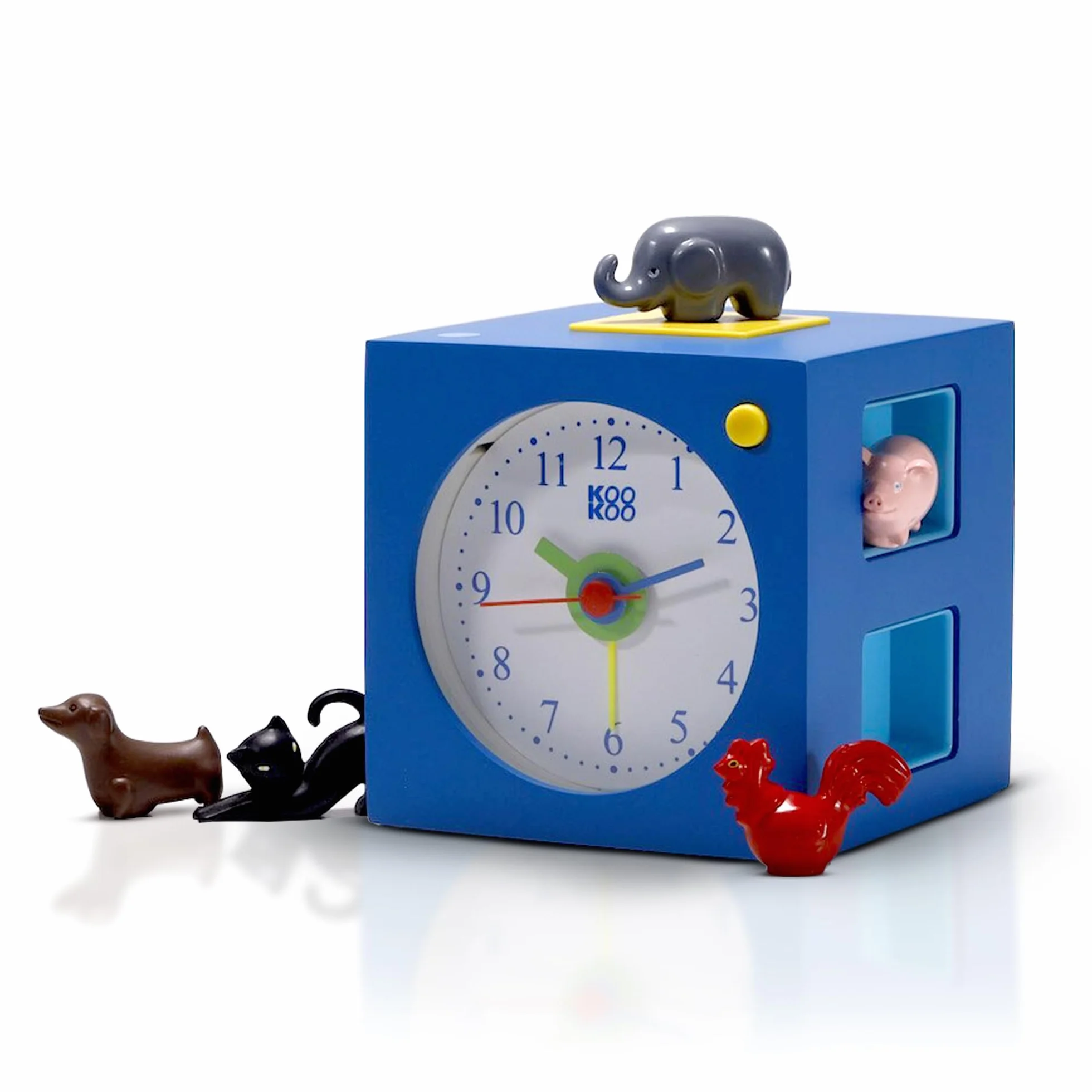 KOOKOO KidsAlarm Bleu réveil pour Enfants avec 5 Animaux de la Ferme