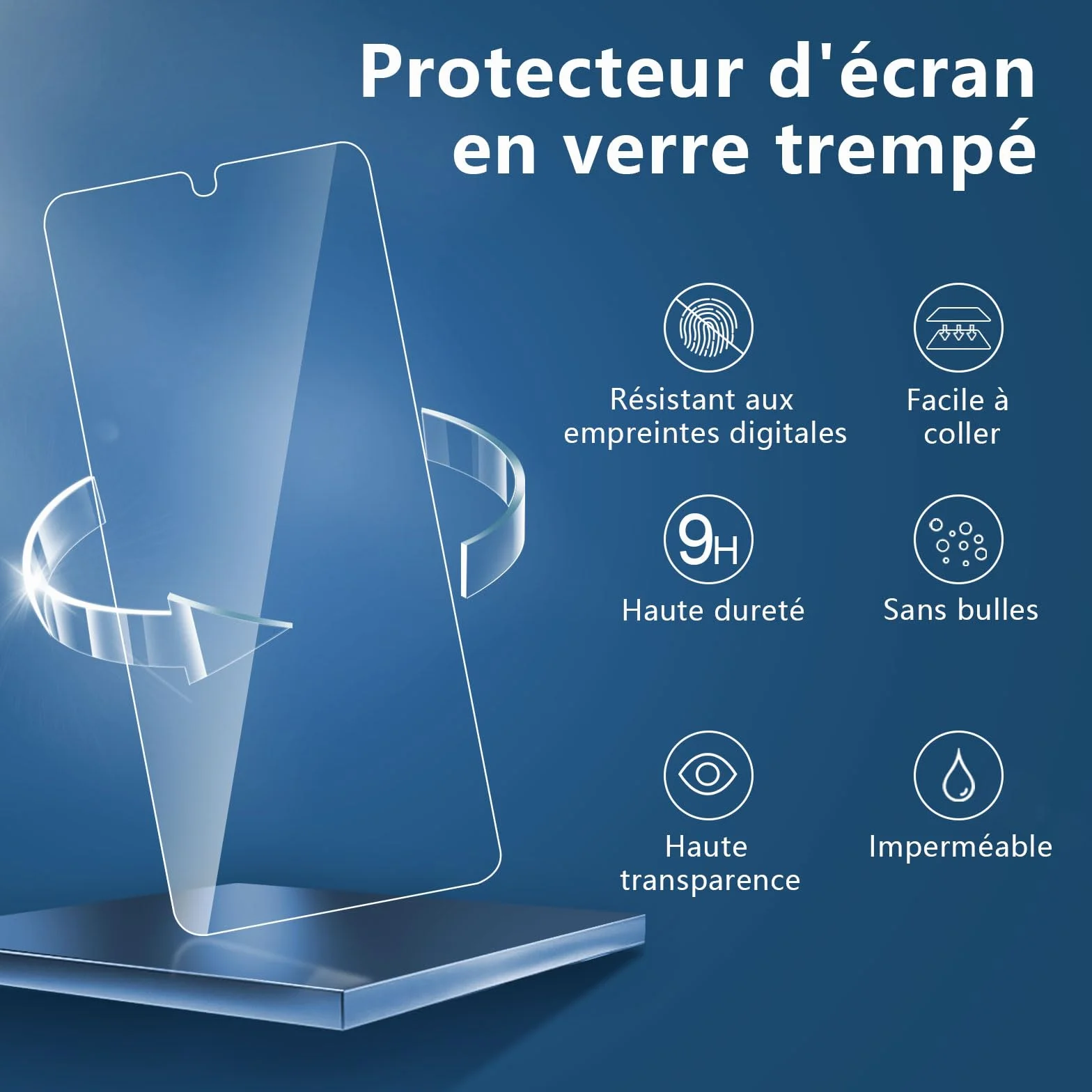 Verre Trempé pour Samsung Galaxy S22 5G, Film Protection écran 9H 0,26mm HD Ultra Transparent Lot de 3