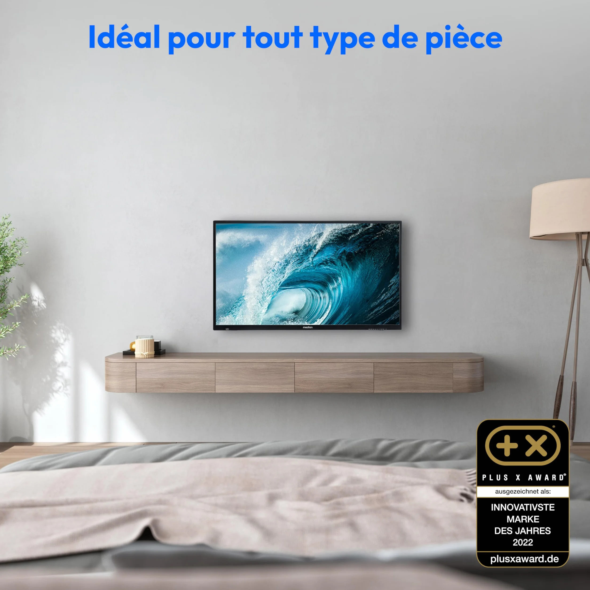 MEDION E14080 Téléviseur Full HD 100,3 cm 40 Pouces Lecteur DVD intégré Triple Tuner DVB-T2 DVB-C DVB-S2