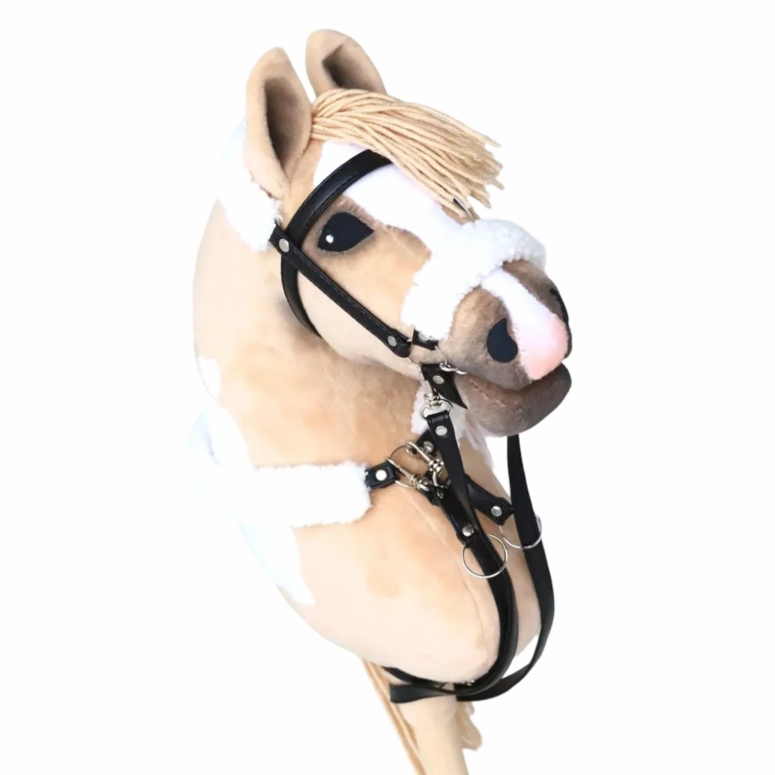 Peluche tête de cheval en bois pour enfants jeu de rôle