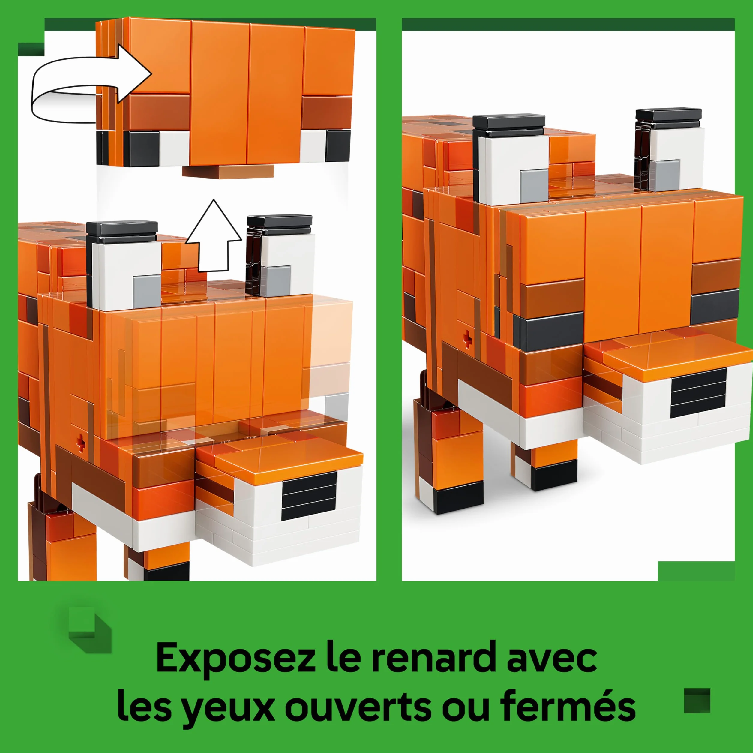 LEGO Minecraft Le Renard Jouet 3D Puzzle Figurine Animal Accessoires Cadeau Garçon Fille 10 Ans 21588