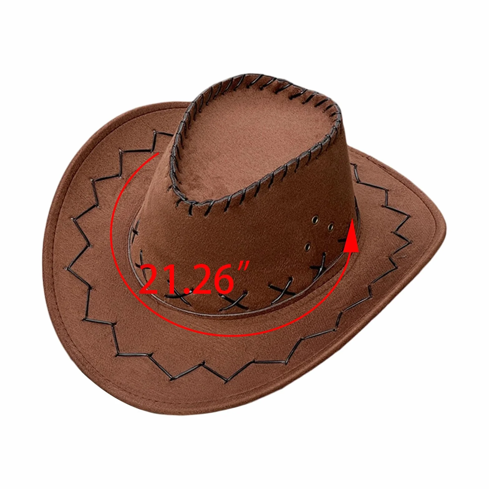 Chapeau de Cowboy Enfant en Daim Synthétique pour Soirées à Thème Western