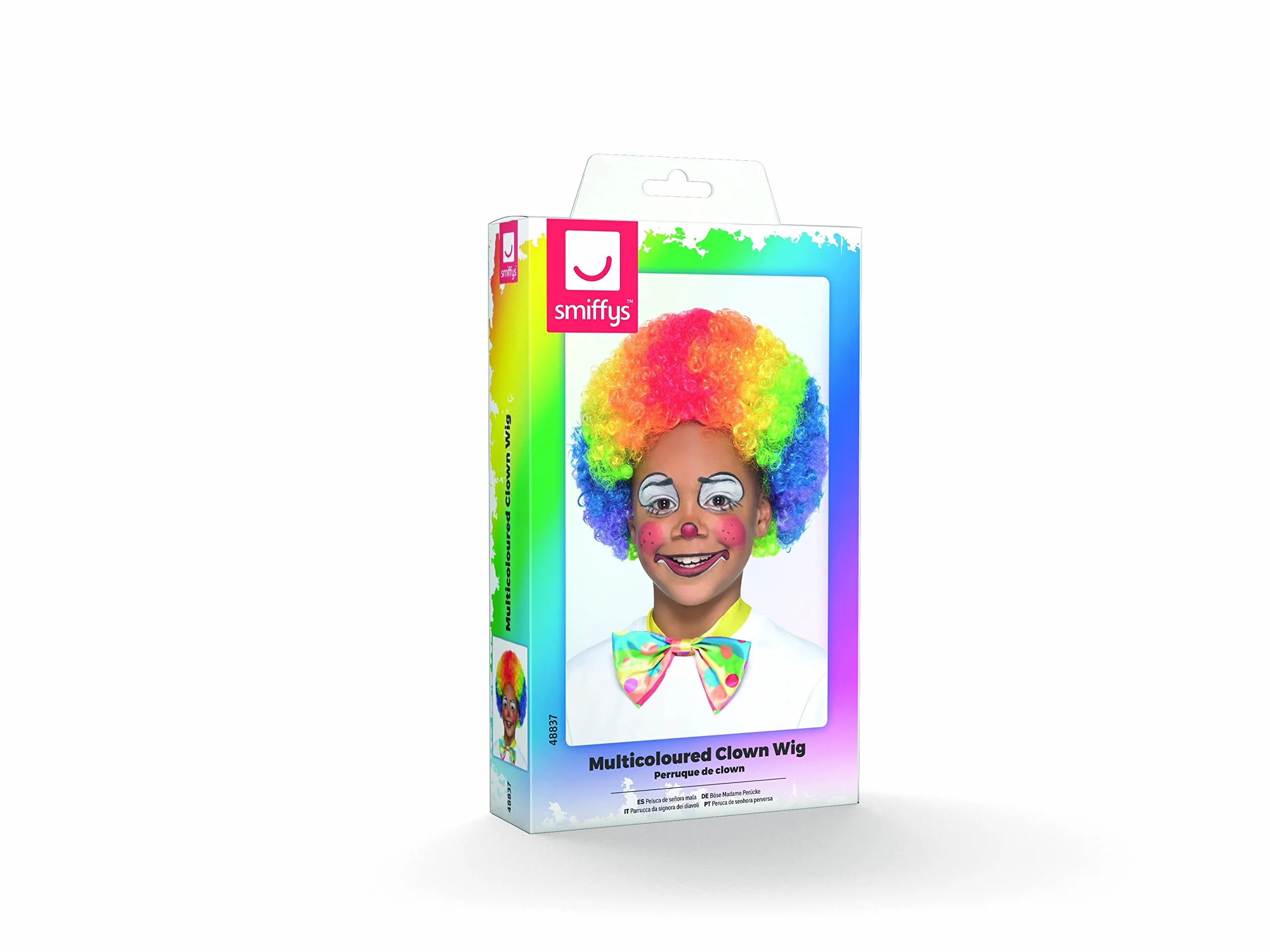 Smiffys Perruque de clown Multicolore Enfants Halloween