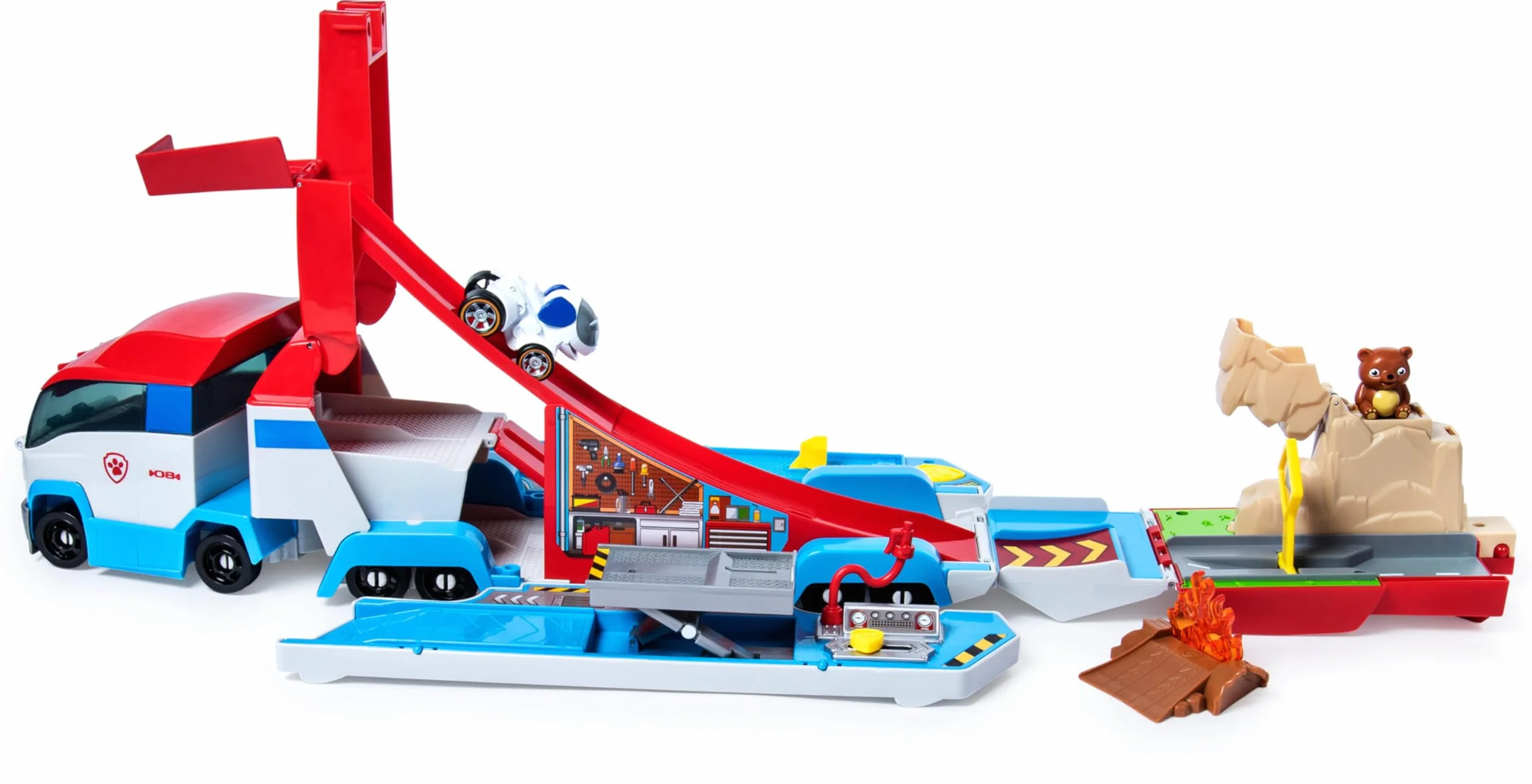 Paw Patrol Pat Patrouille Camion Patrouilleur 2 en 1 True Metal Véhicule Circuit Voiture Accessoires Jouet Enfant 3 Ans+
