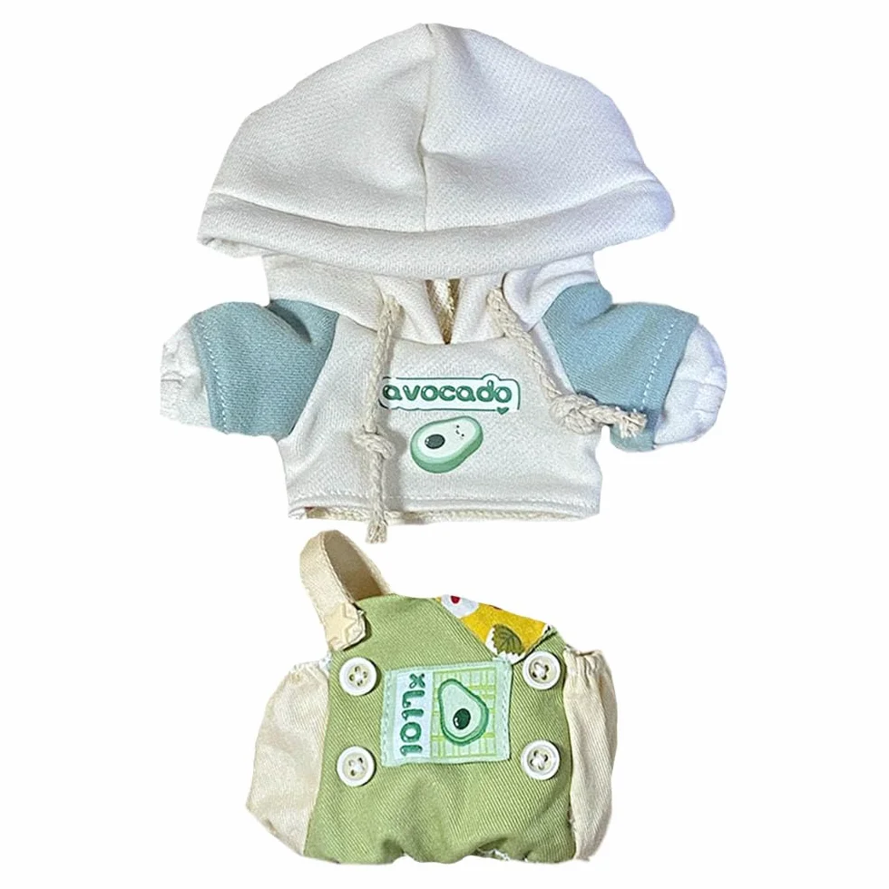 Vêtement de poupée en peluche 20 cm grenouille chiot agneau pingouin pantalon à capuche avec sangle