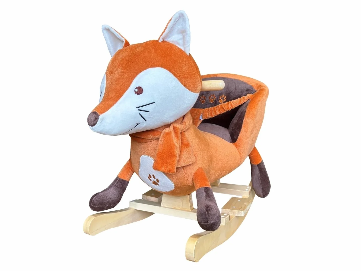Cheval à Bascule Renard avec Ceinture de Sécurité 1-3 Ans