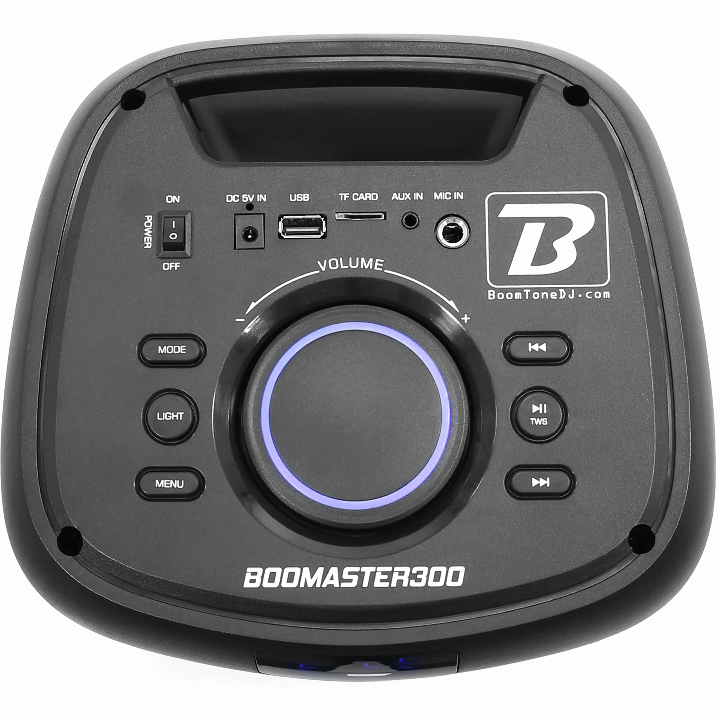 BoomTone DJ Boomaster 300 Enceinte Bluetooth Lumineuse LED Portable 250W, Enceinte Karaoke, TWS, Rechargeable USB, Tuner