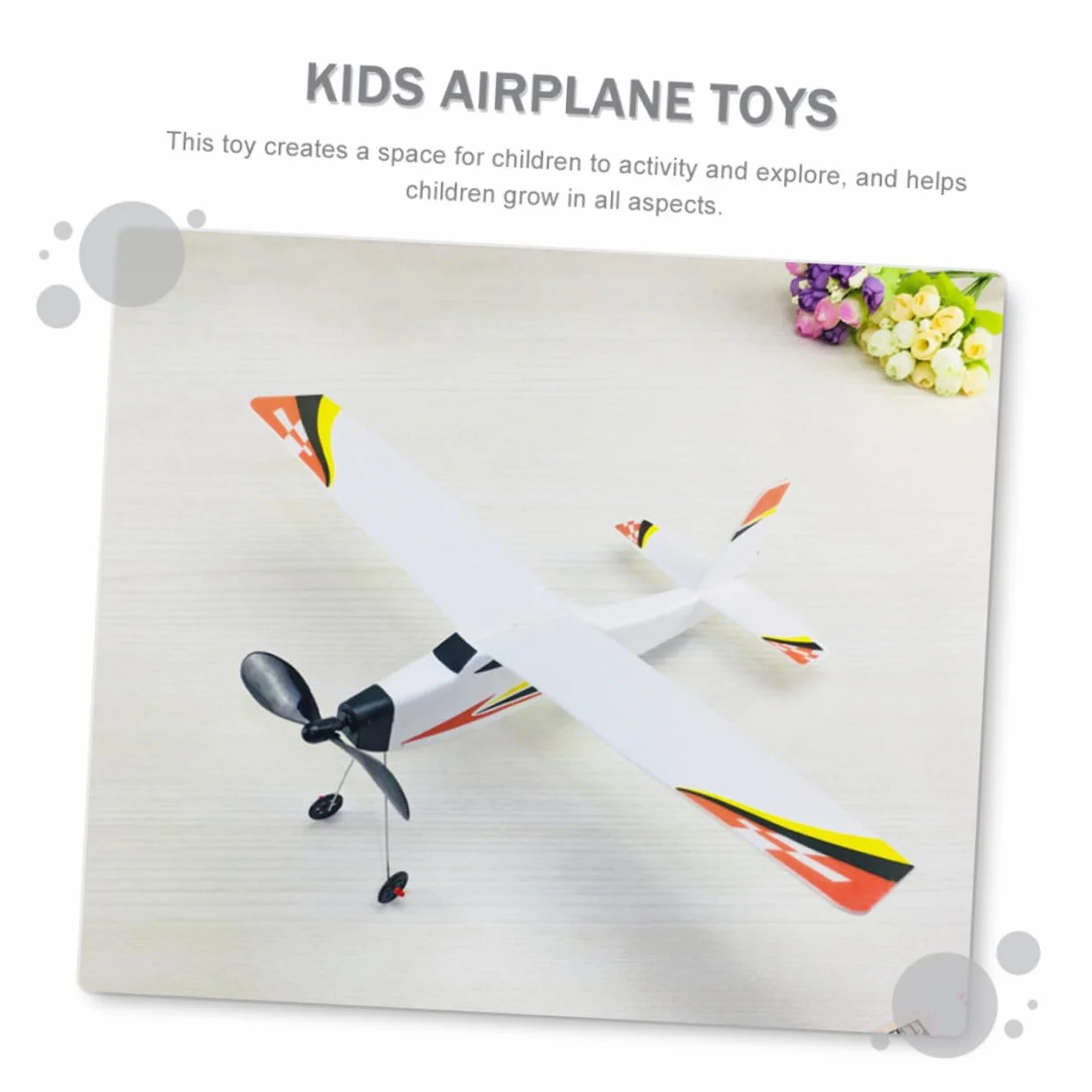 ERINGOGO Lot de 2 Planeurs en Mousse Avion Biplan 3D à Assembler pour Garçon et Filles