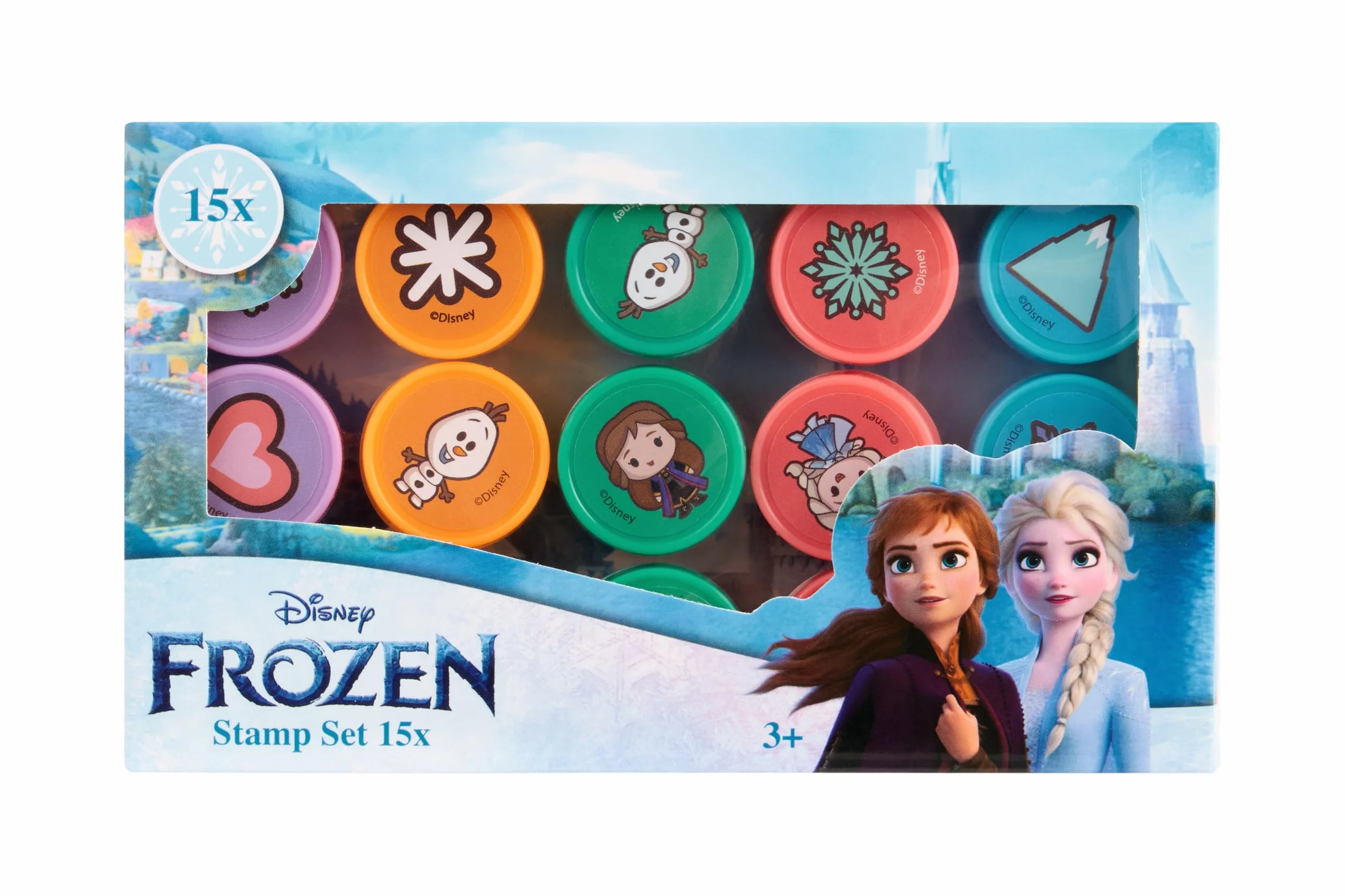 Disney Lot de 15 tampons La Reine des Neiges - Jouets Elsa et Anna pour enfants à partir de 3 ans - Kit créatif