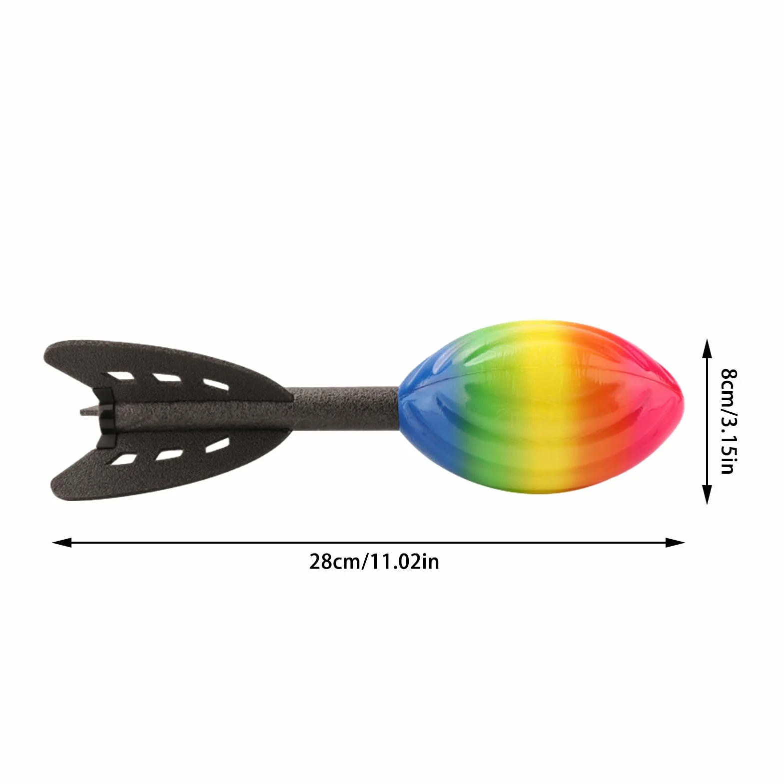 Vorttex Football Whistler – Fléchettes longue distance jouet de lancer sifflant avec aileron aérodynamique, jeu de sport en mousse souple pour extérieur