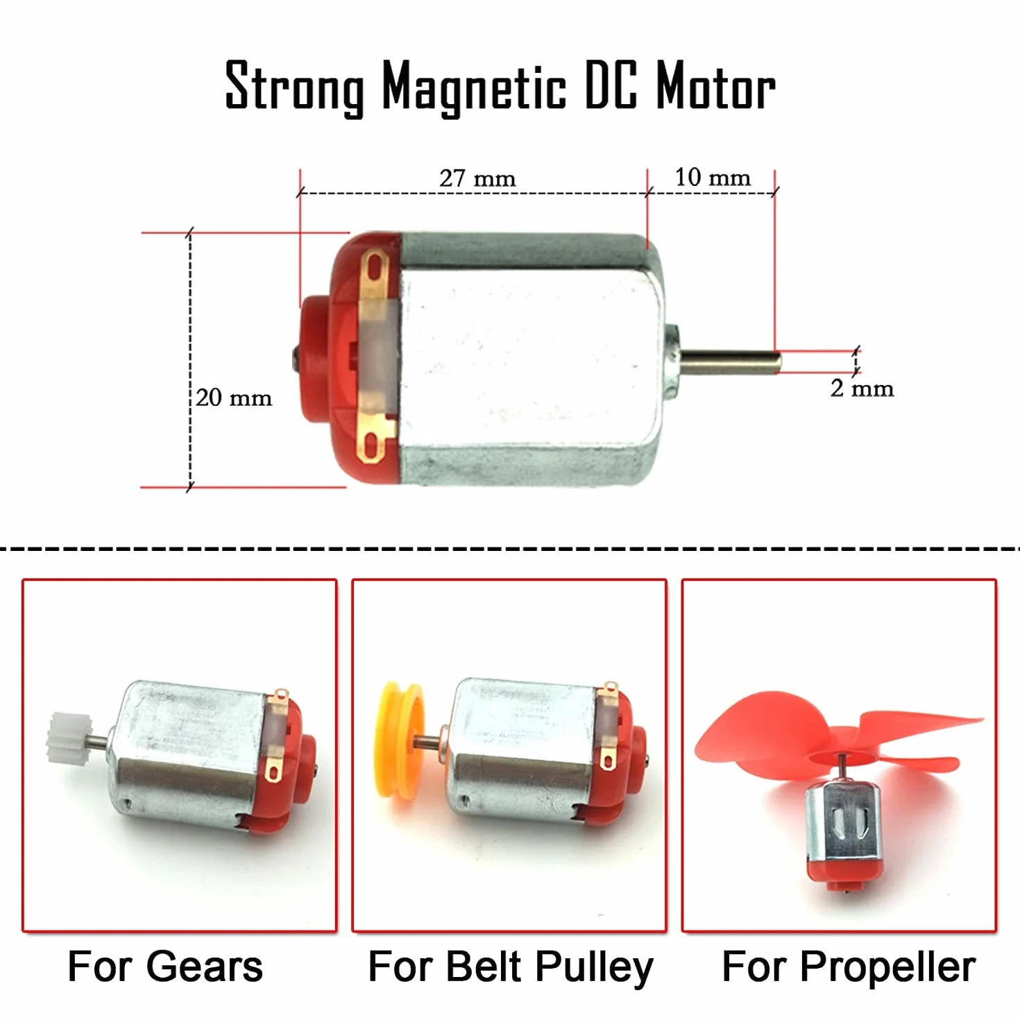 Kit de Apprentissage Électrique DC Mini Moteurs 8 Set 1.5-3V 12000-15000 RPM