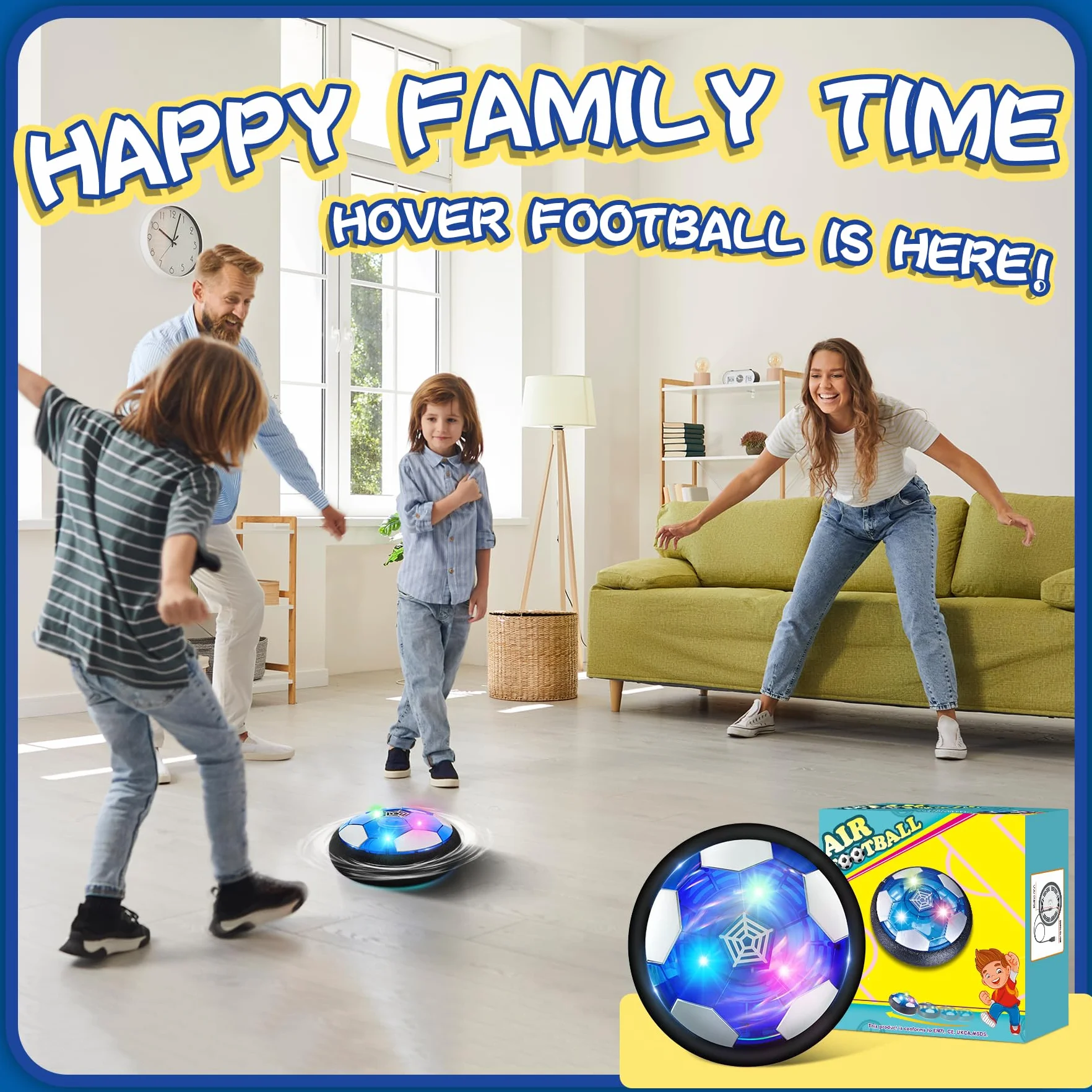 lenbest Air Power Football Jouet Enfant Rechargeable Ballon de Foot Cadeau Garcon