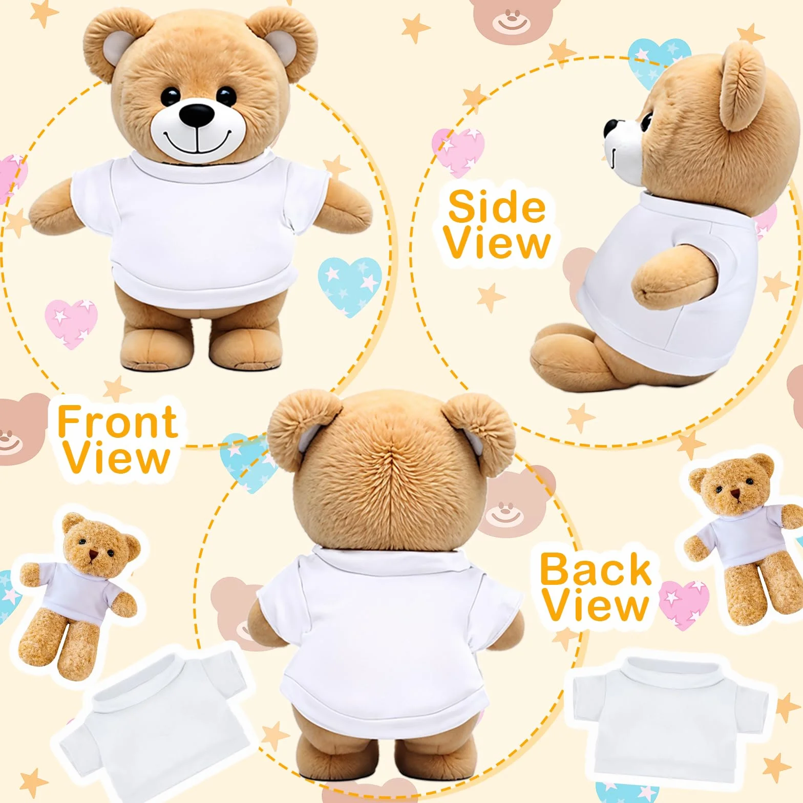 Build a Bear Vêtements Ours Peluche 4 Pièces 12-16 Pouces