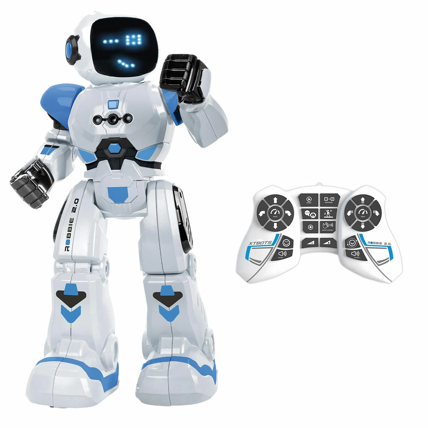 Xtrem Bots Robbie Robot Enfant Télécommandé Programmable 50 Actions Jouet 5 Ans Garçon Fille