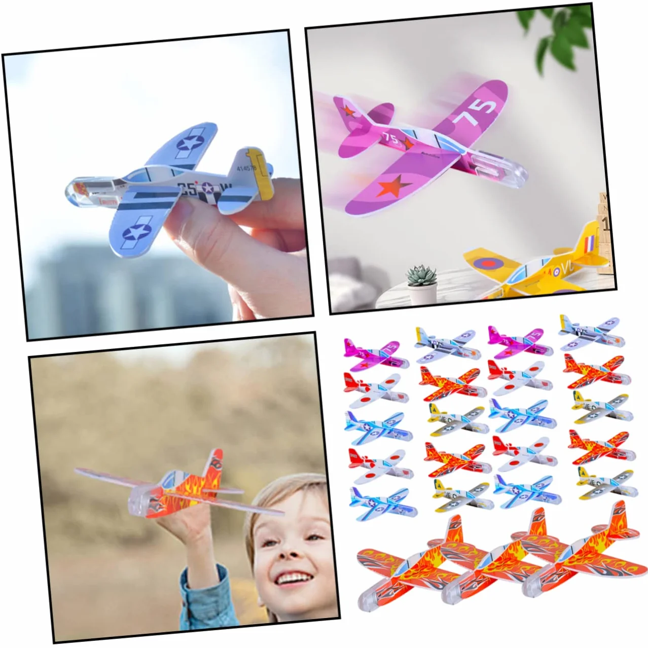 SUPVOX 30 pièces Jouet Avion Planeur pour Garçon Fille Extérieur