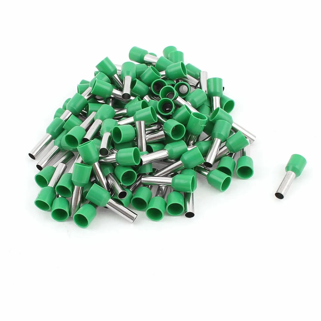 sourcing map 100pcs 6mm2 Embout de Câble Cosse à Sertir électrique Vert