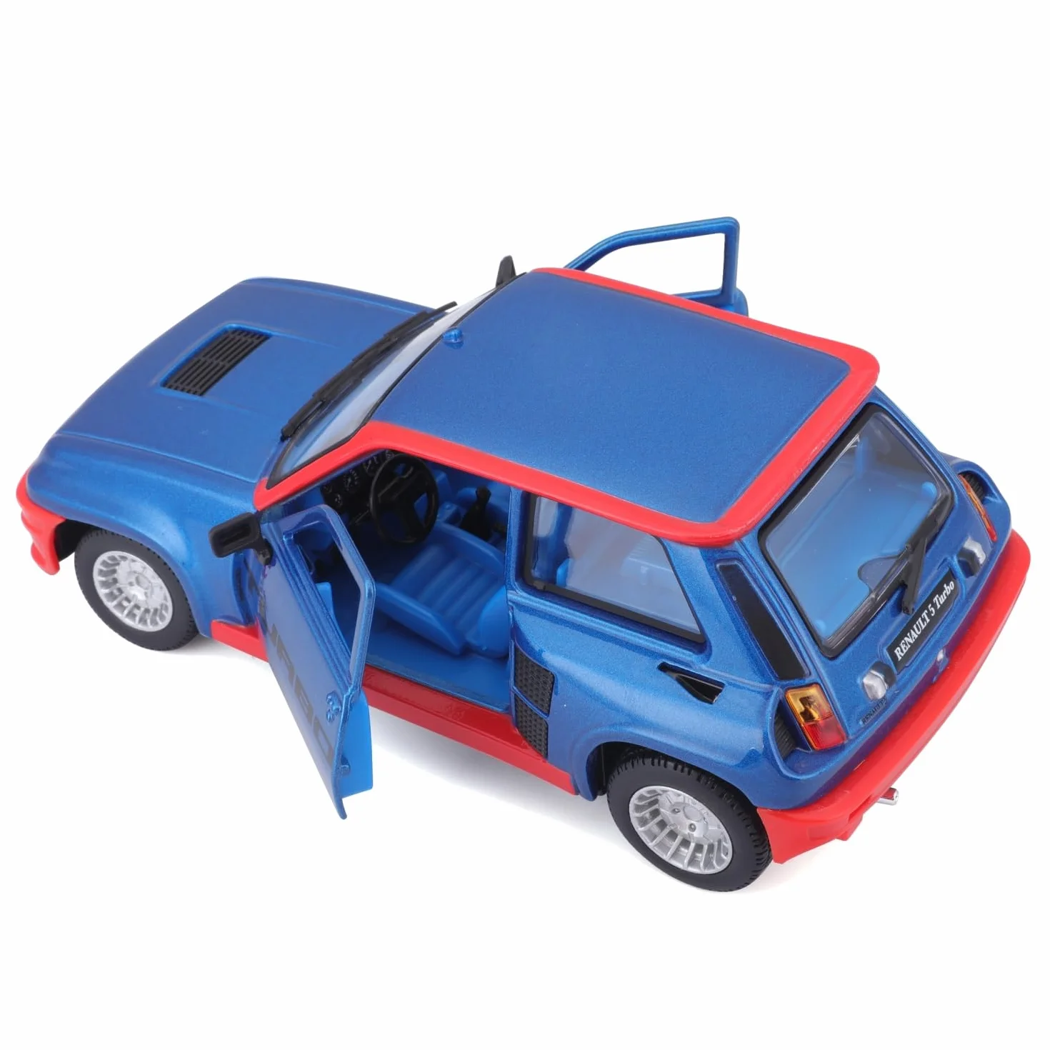 Bburago Renault 5 Turbo 1:24 Miniature Portes Ouvrables Bleu Rouge