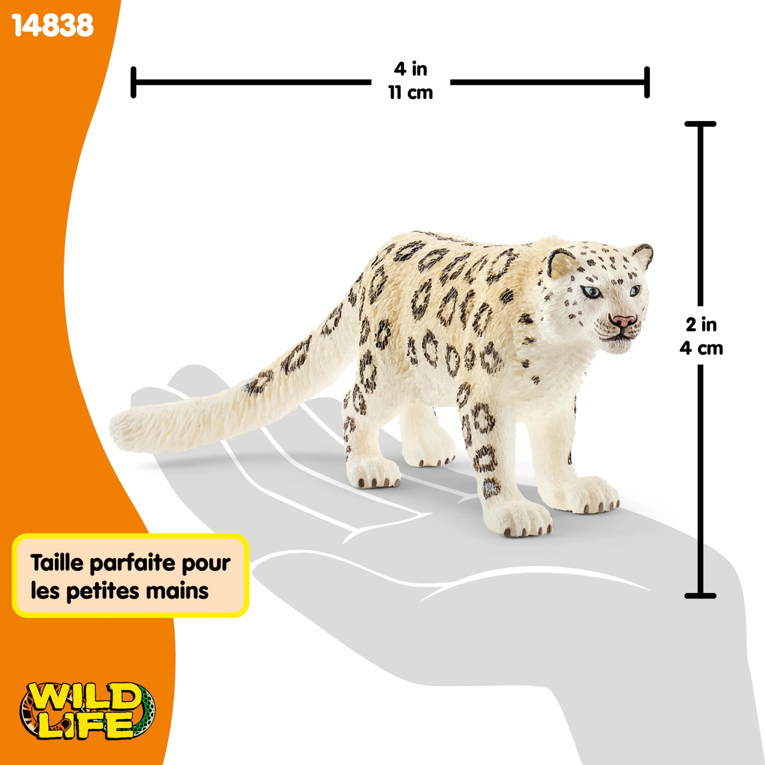 Schleich Léopard des neiges Figurine Animaux 14838 10 x 5 x 4 cm