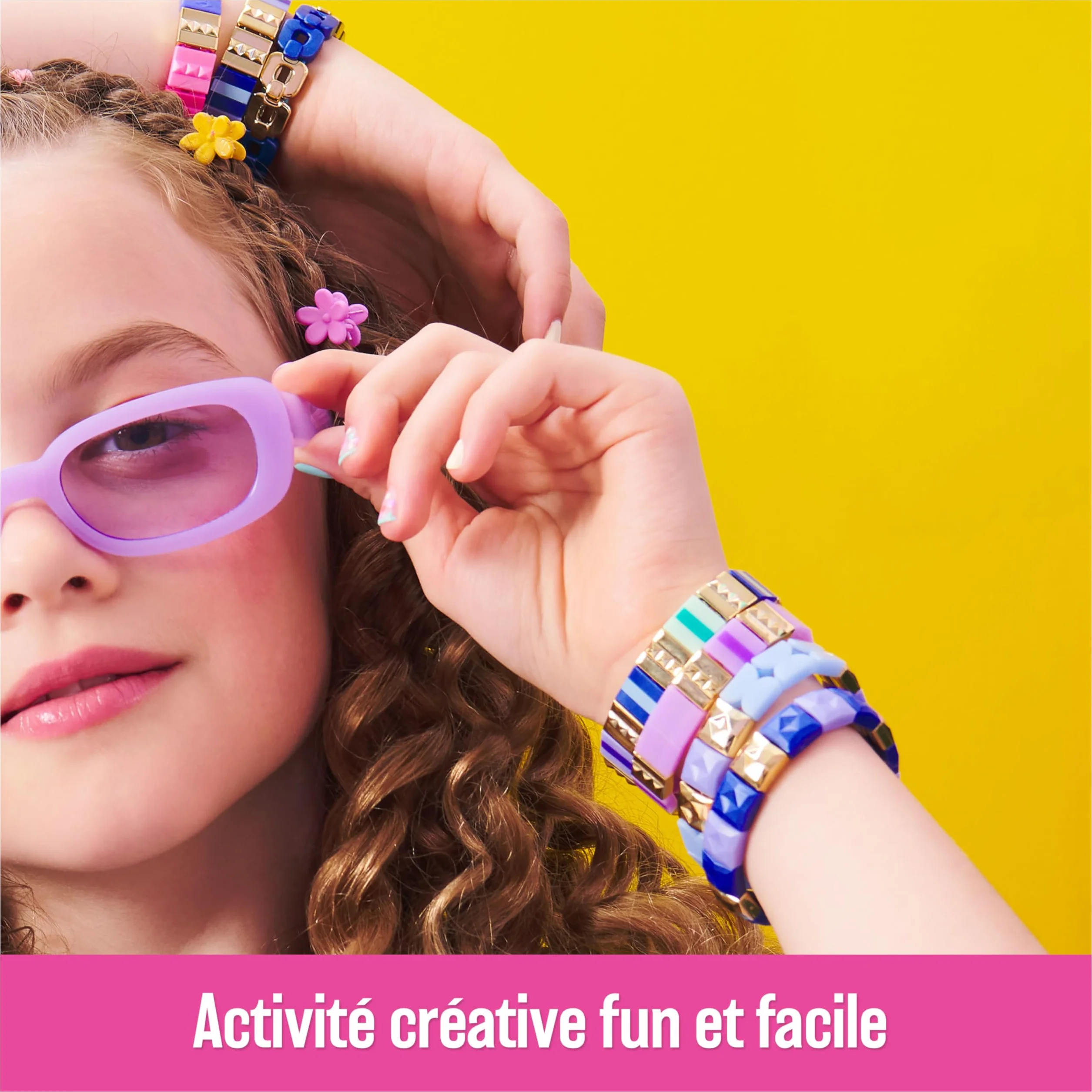 COOLMAKER Pop Style Machine Kit Bracelet Création Bracelets Amitié Tendance Fun Facile Jouet Enfant 7 Ans+