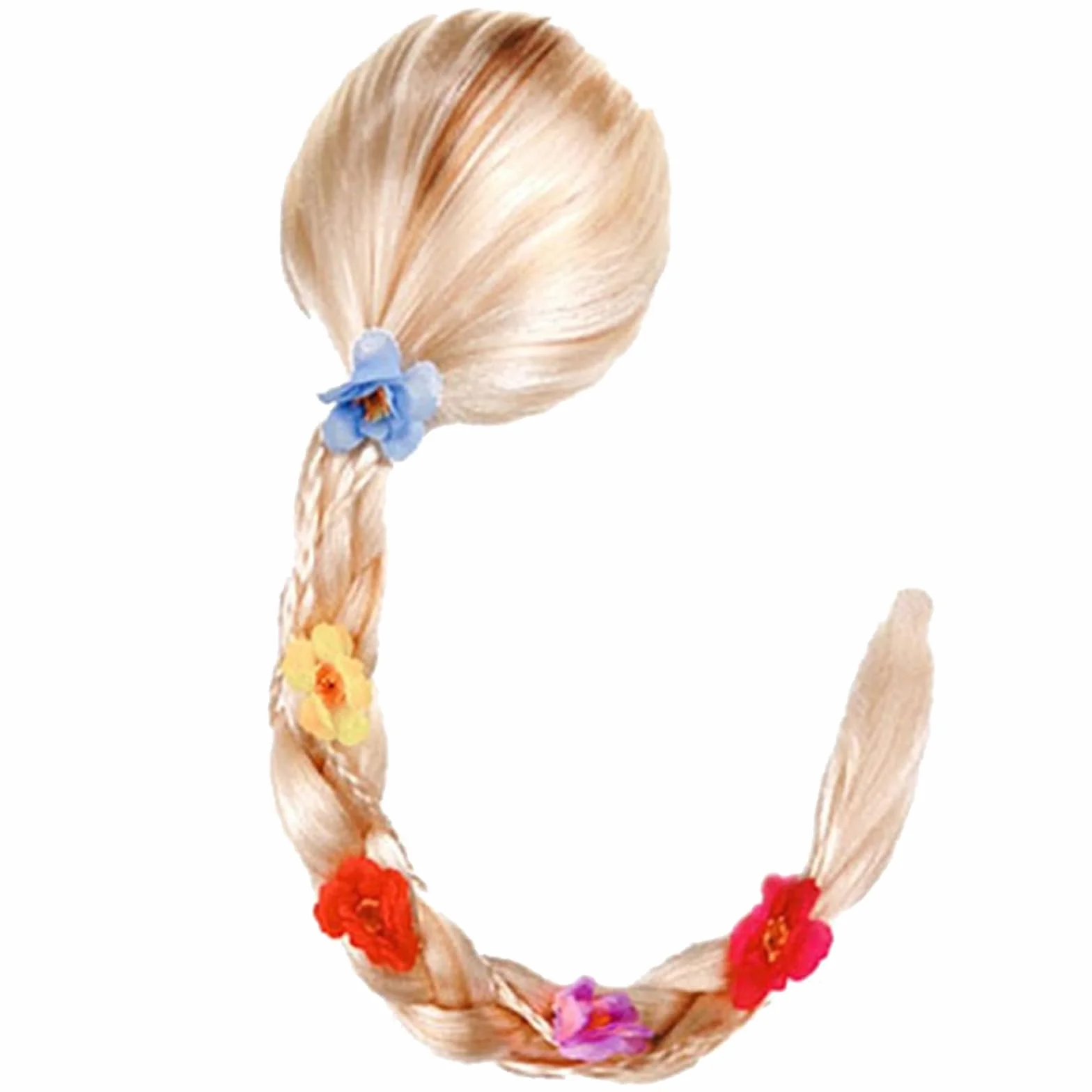 Perruque Enfant Blond Princesse Tresse Cheveux Extensions Carnaval Fête