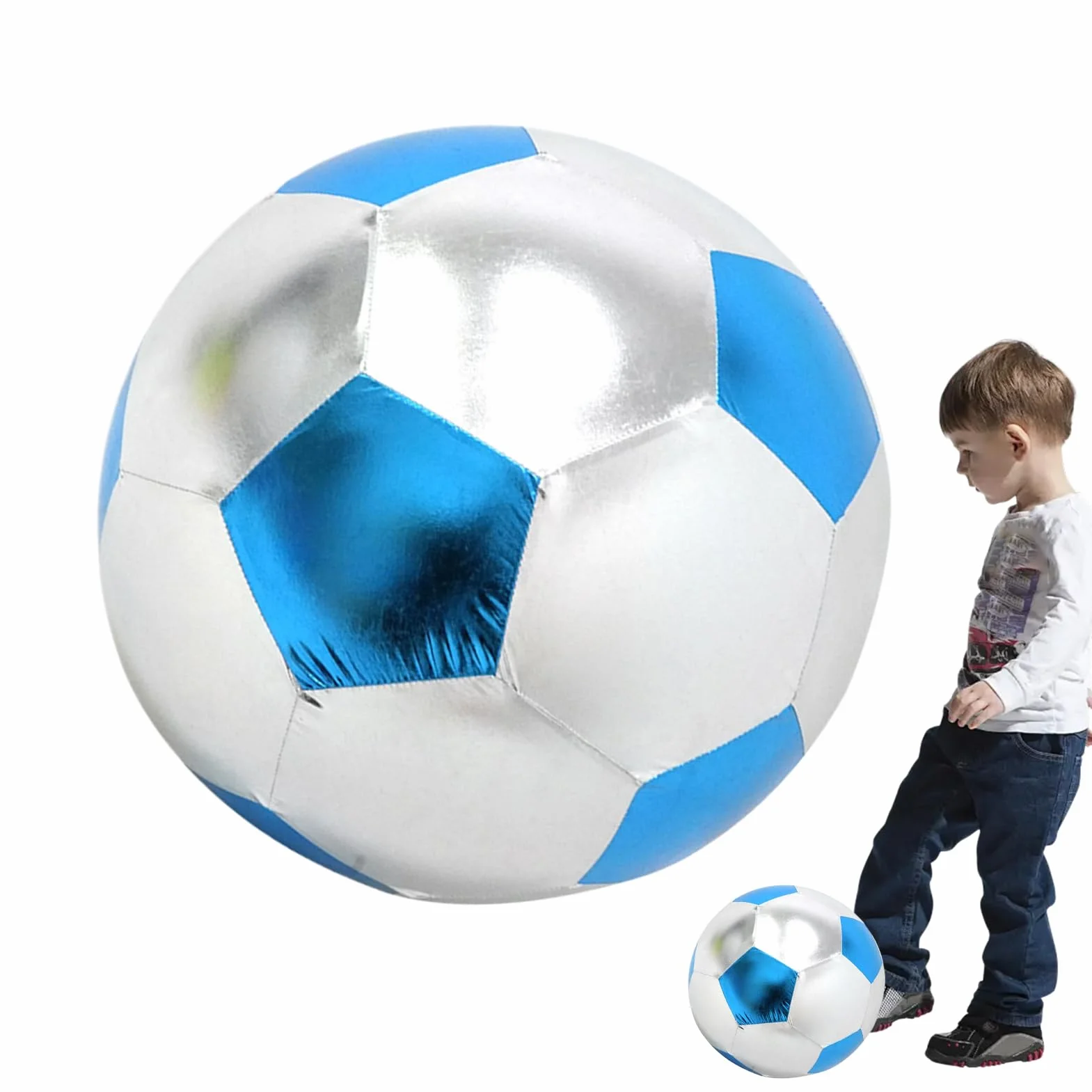 Ballon de Football en Salle Doux Tissu Gonflable Souple Étanche