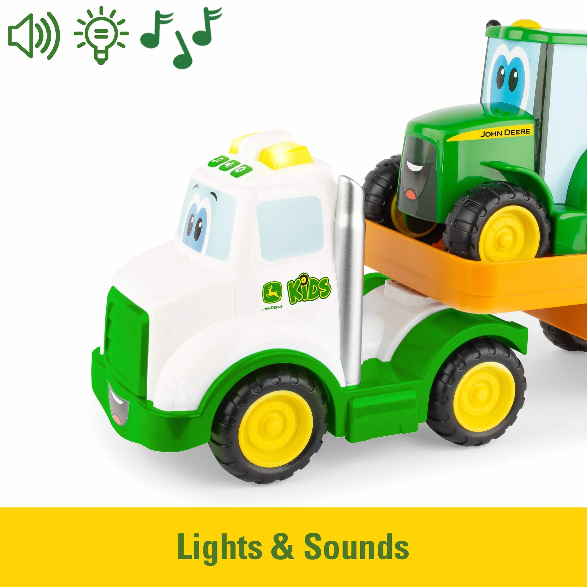 John Deere Johnny Dépanneuse Ensemble Jouets Tracteur Transport Ferme Tout-Petits Pousser 18 Mois 2 3 Ans