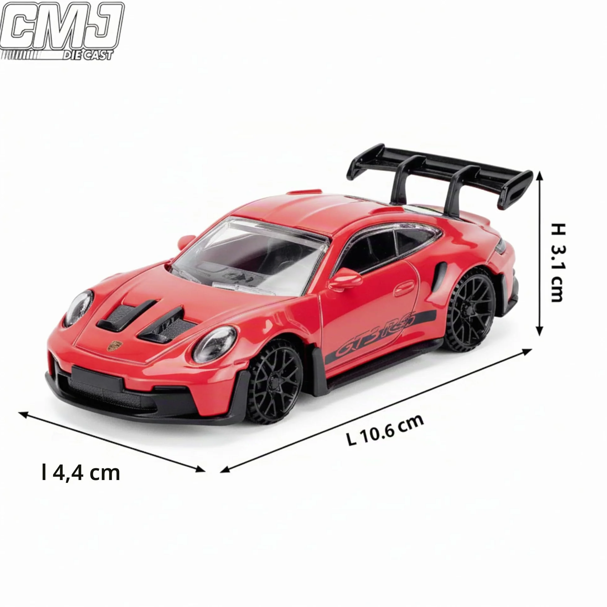 Porsche 911 GT3 RS Voiture moulée sous Pression 1:43 Rouge Édition Collectors