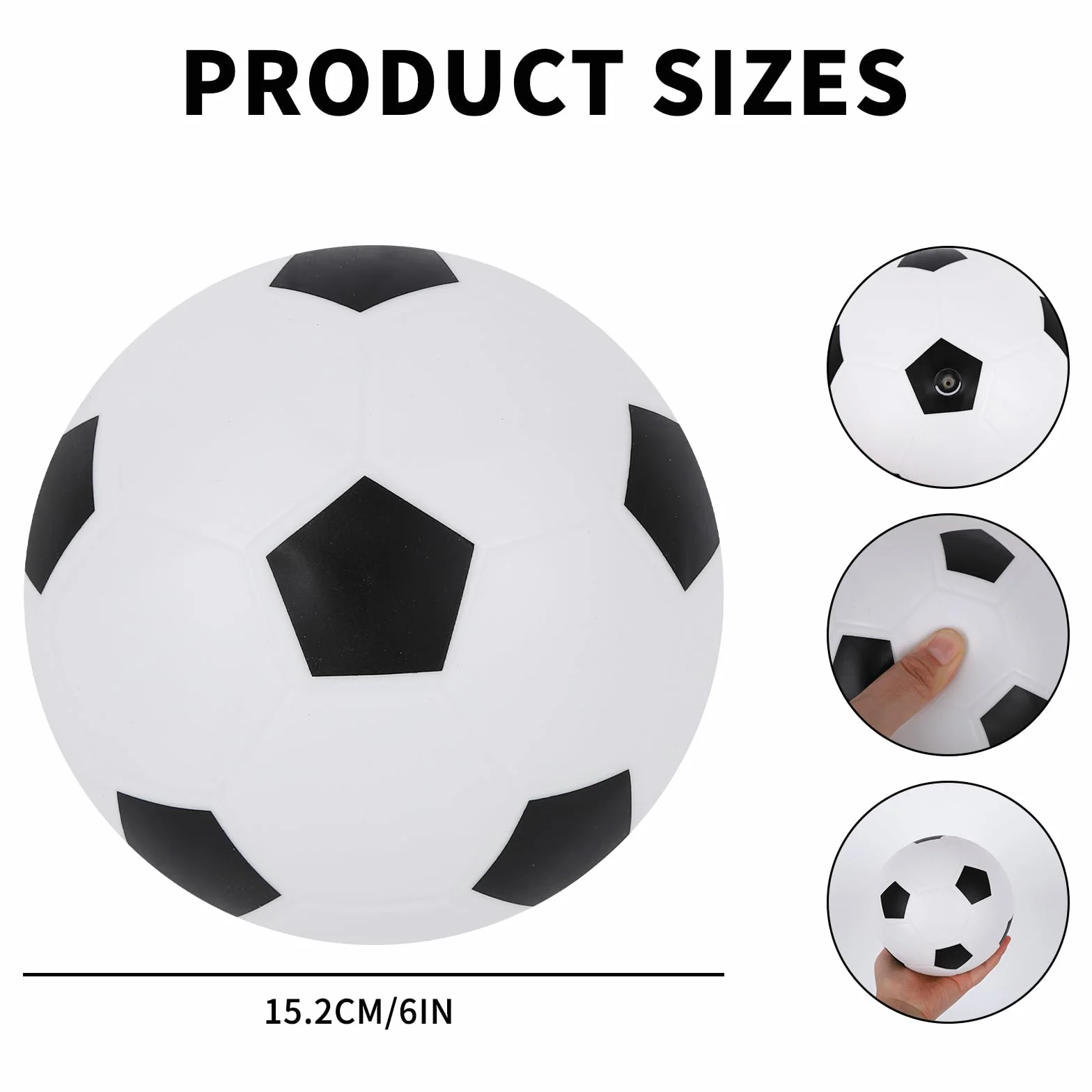 Lot de 3 Mini Ballons de Football 16 cm Gonflable Souple pour Enfants