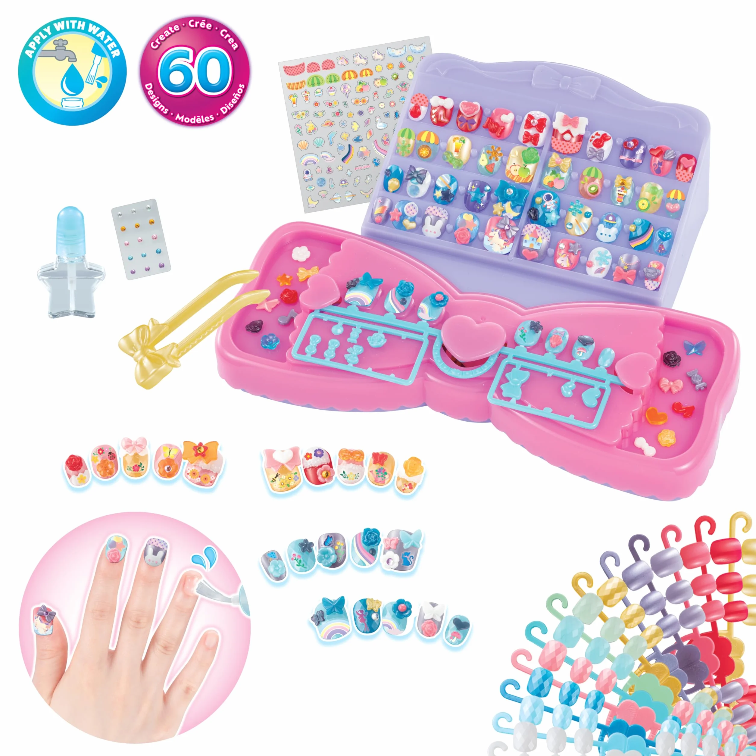 EPOCH Aquabeads Nail Studio - Kit de Loisir créatif pour Enfants 4 Ans et + - Jouet de manucure 35027