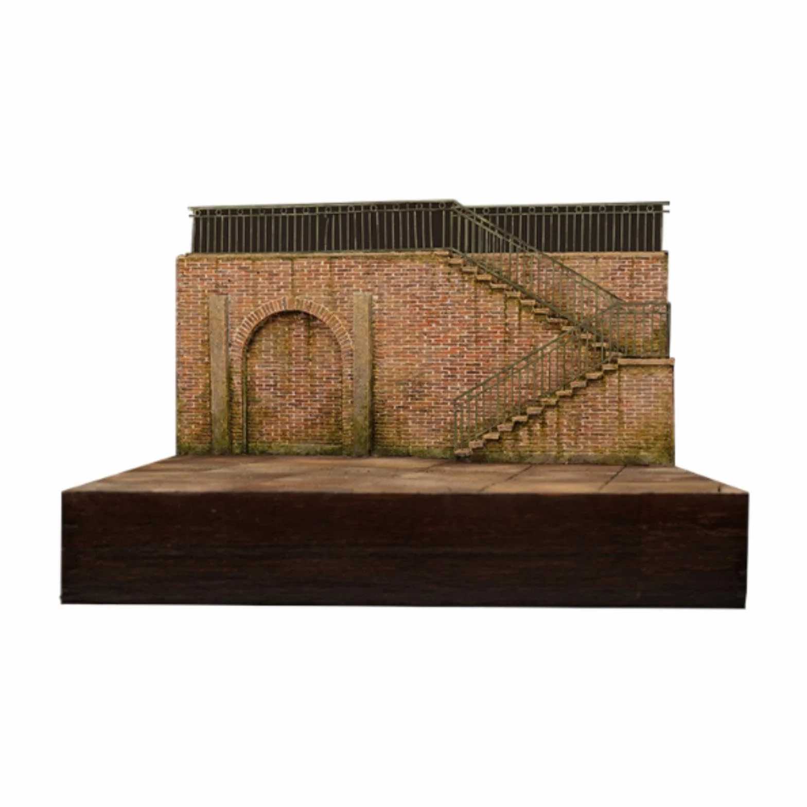 MagiDeal 1/35 Kit de Modèle de Construction d'Usine en Bois et Mousse, Diorama d'Architecture