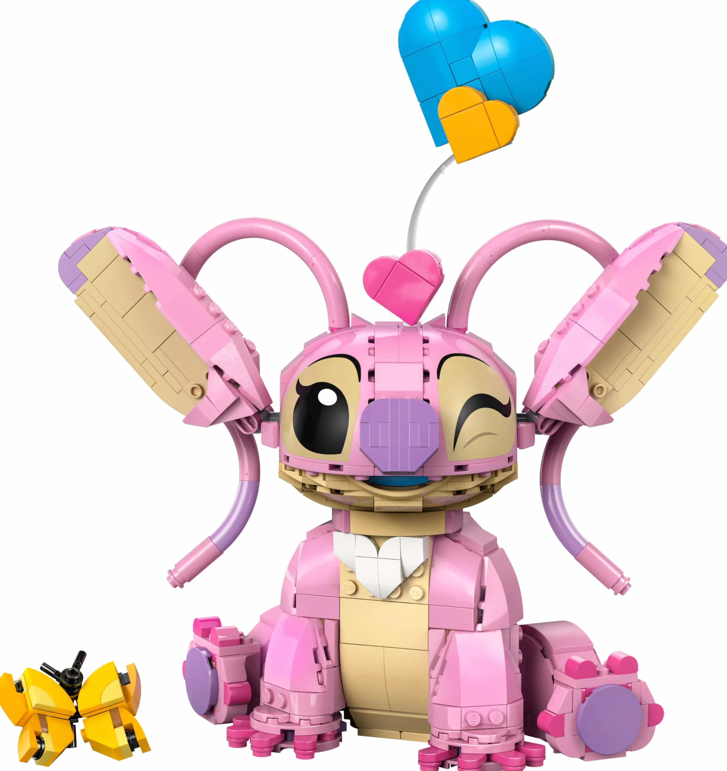 LEGO Disney Angel Jouet de Construction Lilo & Stitch 43257 Figurine en Briques avec 3 Ballons en Cœur & Papillon Décoration Intérieure Cadeau 9 Ans