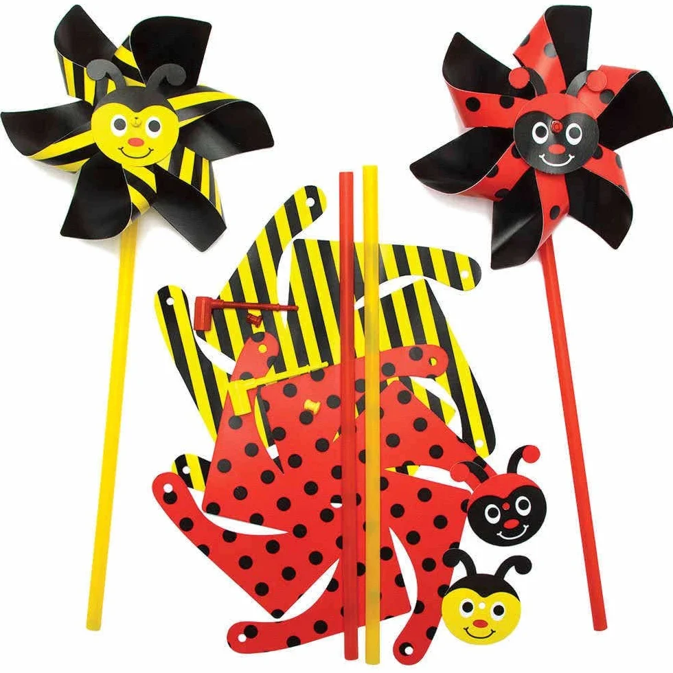 Baker Ross Moulin à Vent Coccinelle et Bourdon Lot de 6 Activités Manuelles Enfants FC785