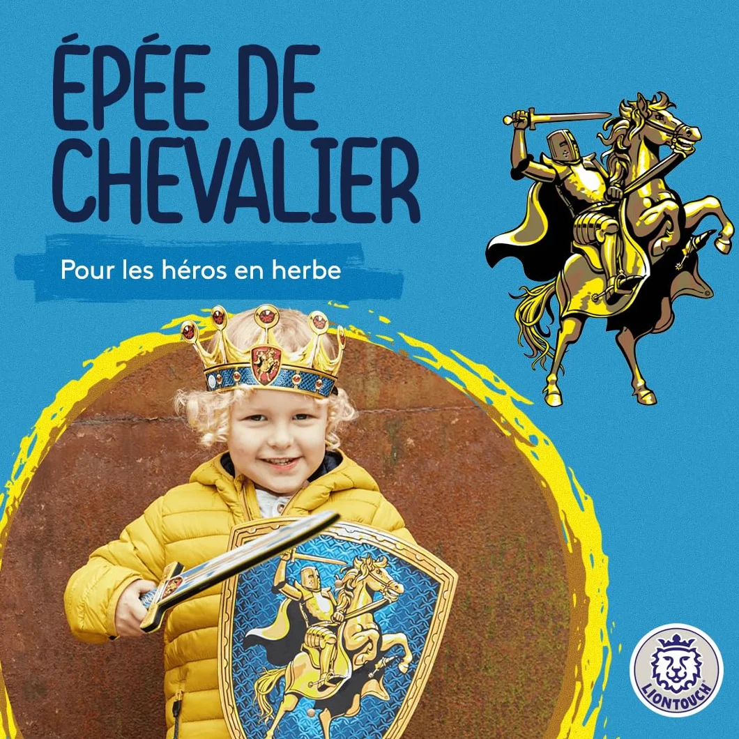 Liontouch Épée en Mousse pour Garçons 3-6 Ans Jouet Médiéval Chevalier Sécurité Costume