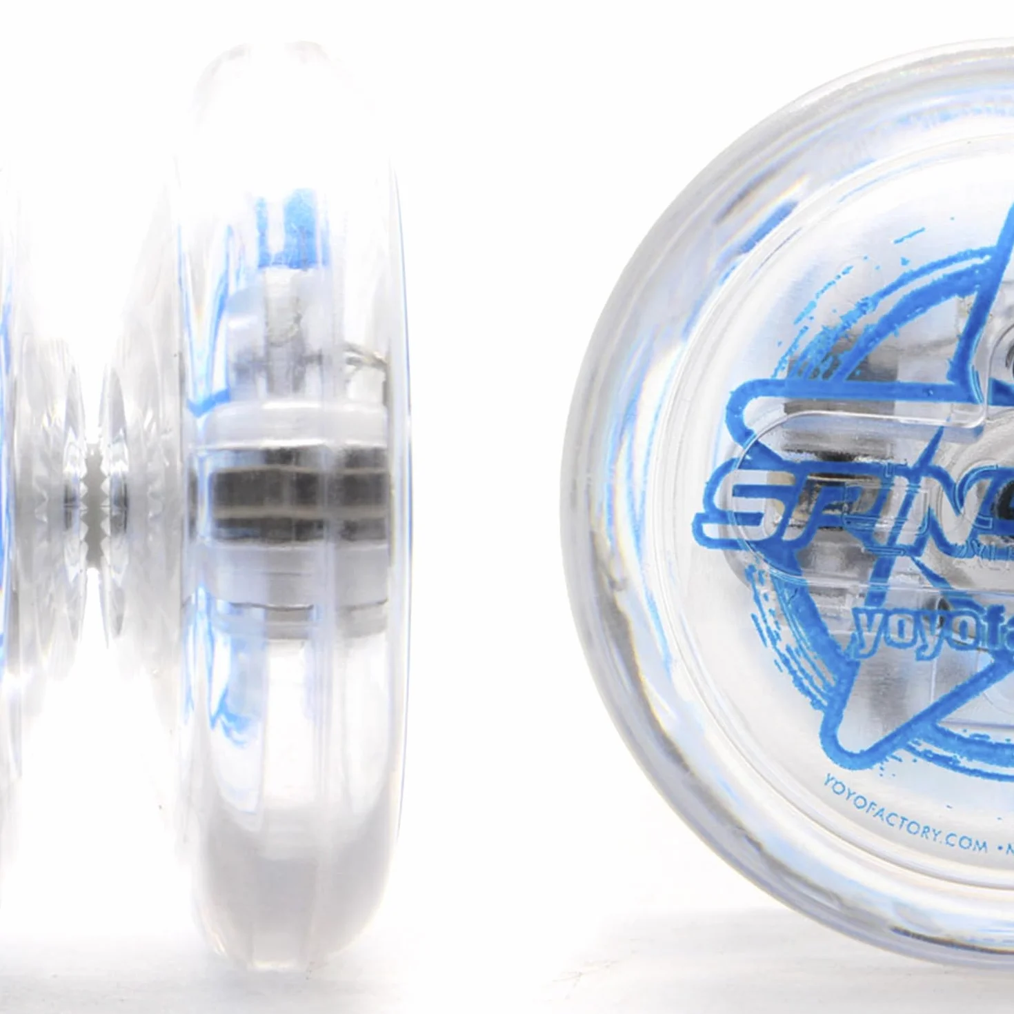 YoyoFactory SPINSTAR LED Yo-yo Bleu - Yo-yo Lumineux pour Débutants avec Ficelle et Batteries Incluses