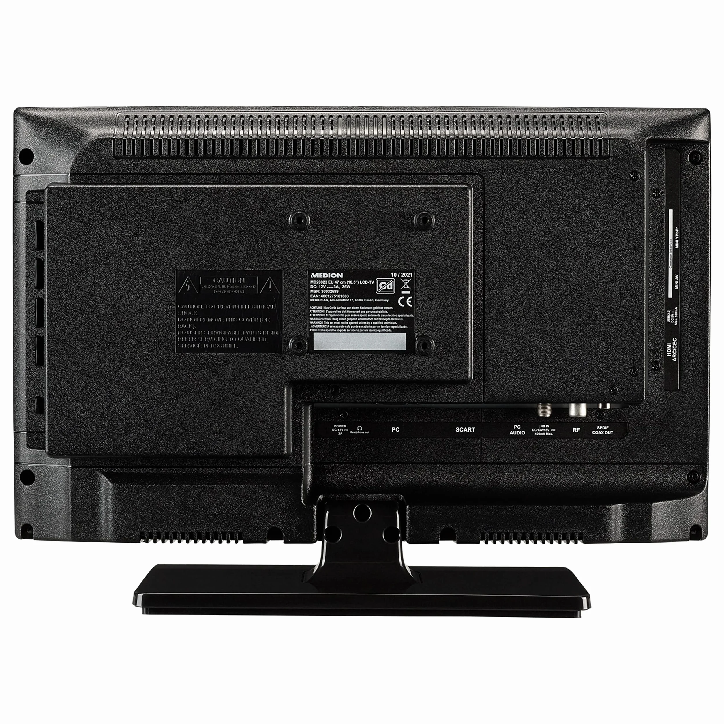 MEDION E11913 Téléviseur 47 cm 19 Pouces Lecteur DVD intégré Tuner Triple HD CI+