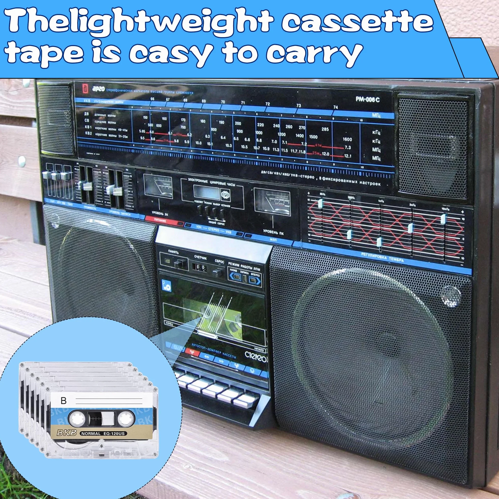 Cassettes audio vides 90 min, lot de 10, faible bruit pour enregistrement